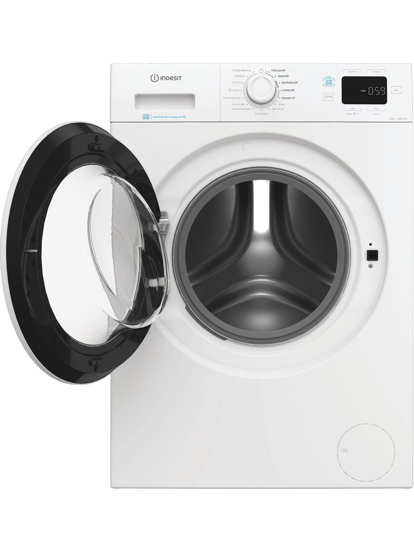 Image 2 of 5 of Indesit Push&amp;Go IP 846 PUSH&amp;GO UK 8KG Washing Machine - White