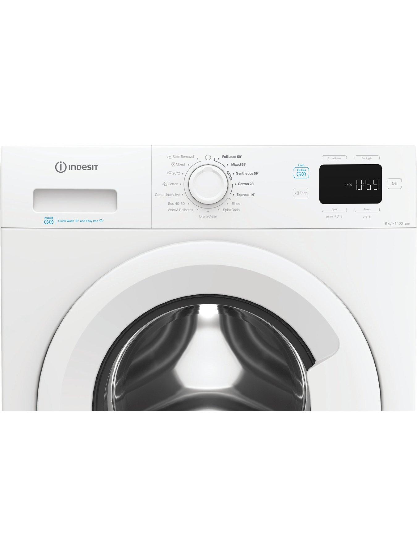 Image 4 of 5 of Indesit Push&amp;Go IP 846 PUSH&amp;GO UK 8KG Washing Machine - White