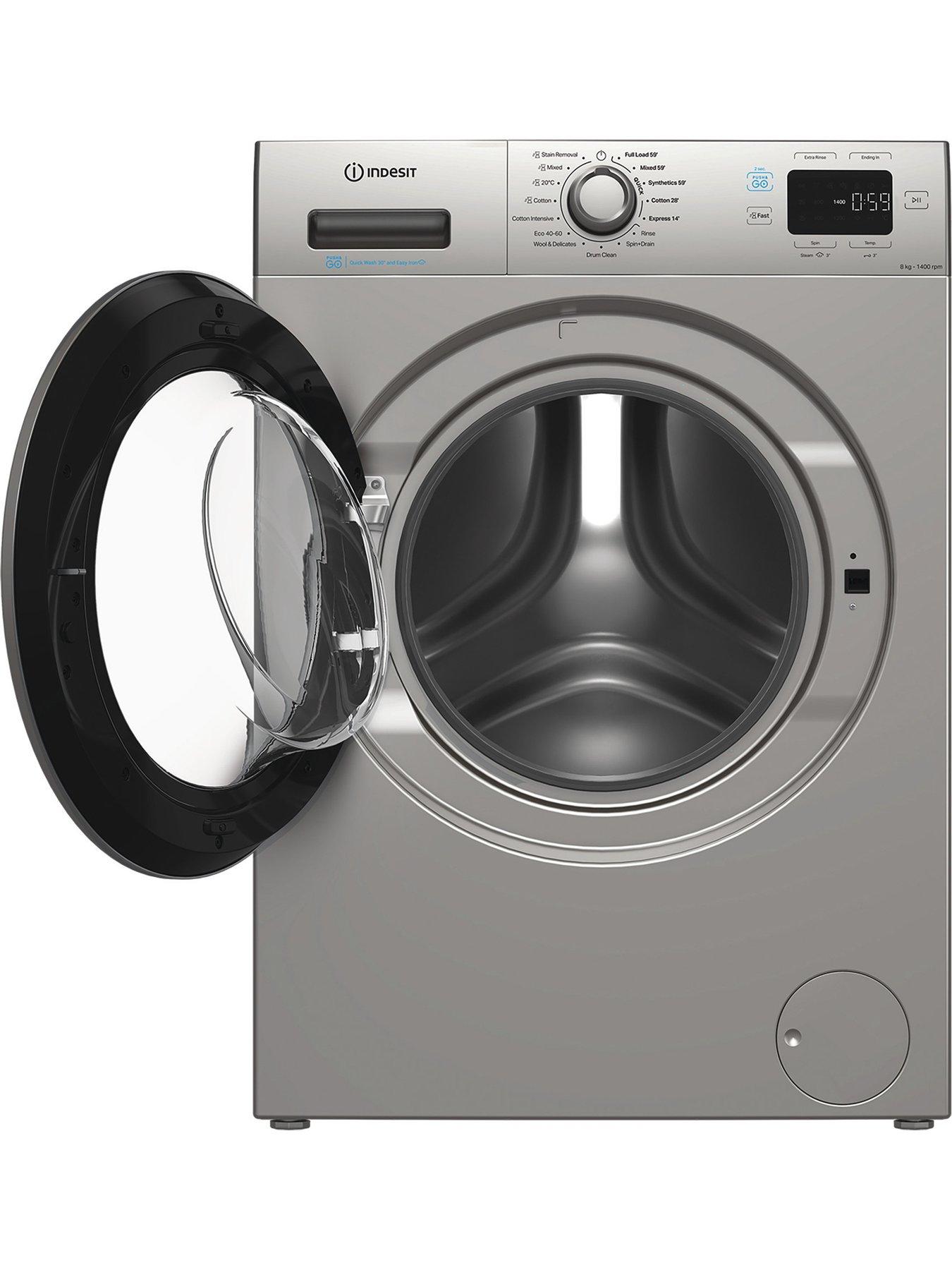 Image 2 of 6 of Indesit Push&amp;Go IP 846S PUSH&amp;GO UK 8KG Washing Machine - Silver