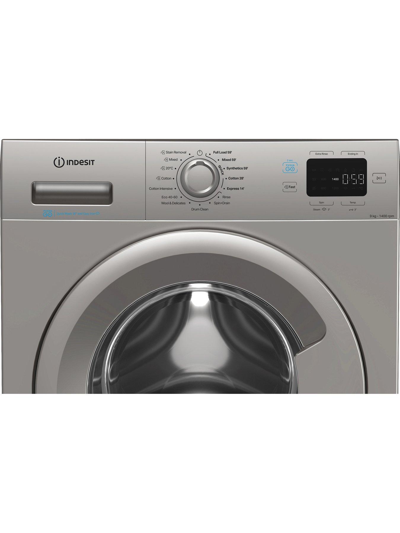 Image 4 of 5 of Indesit Push&amp;Go IP 946S PUSH&amp;GO UK 9KG Washing Machine - Silver