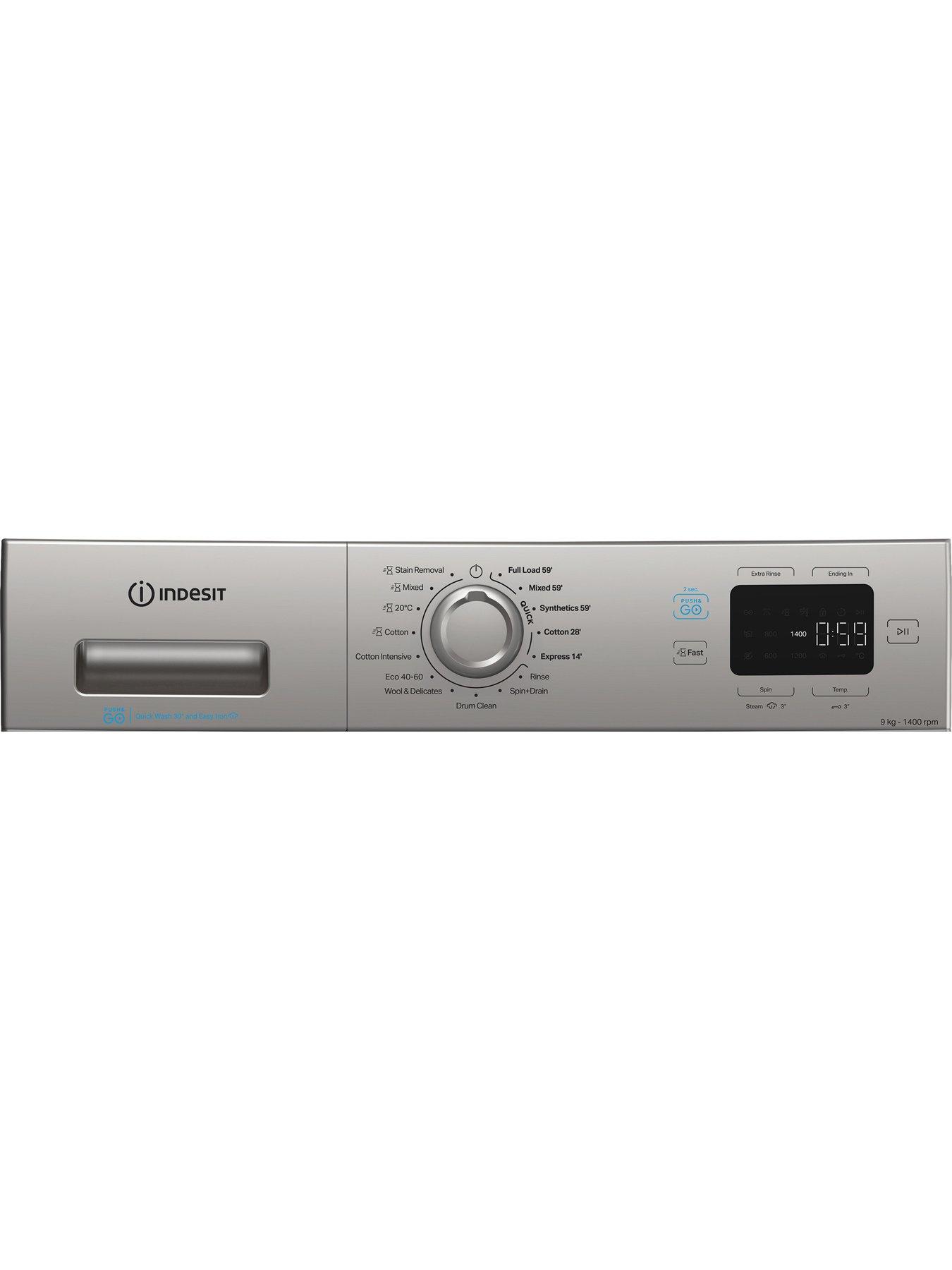 Image 5 of 5 of Indesit Push&amp;Go IP 946S PUSH&amp;GO UK 9KG Washing Machine - Silver