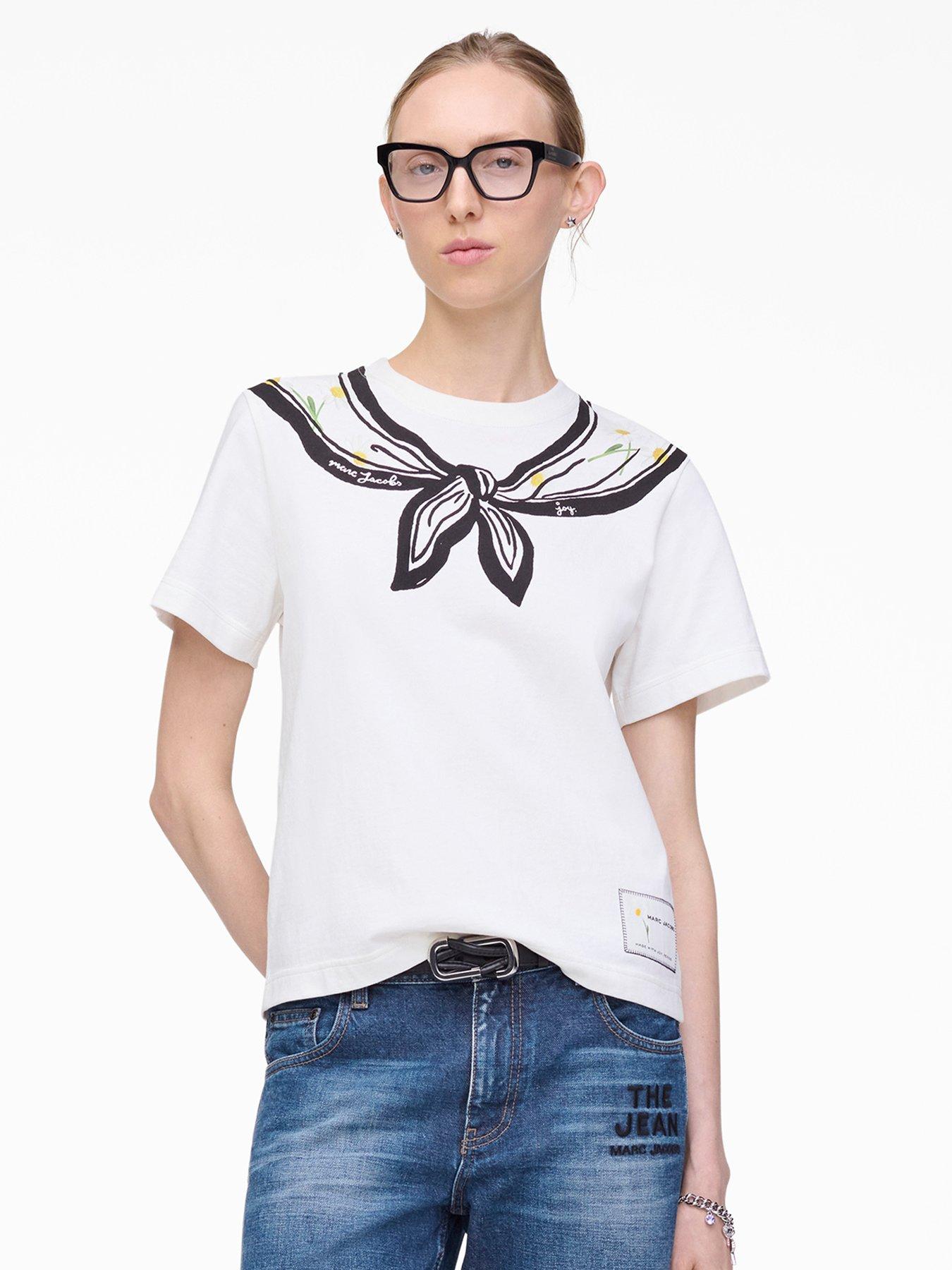 MARC JACOBS Trompe Loeil Scarf Tee - White
