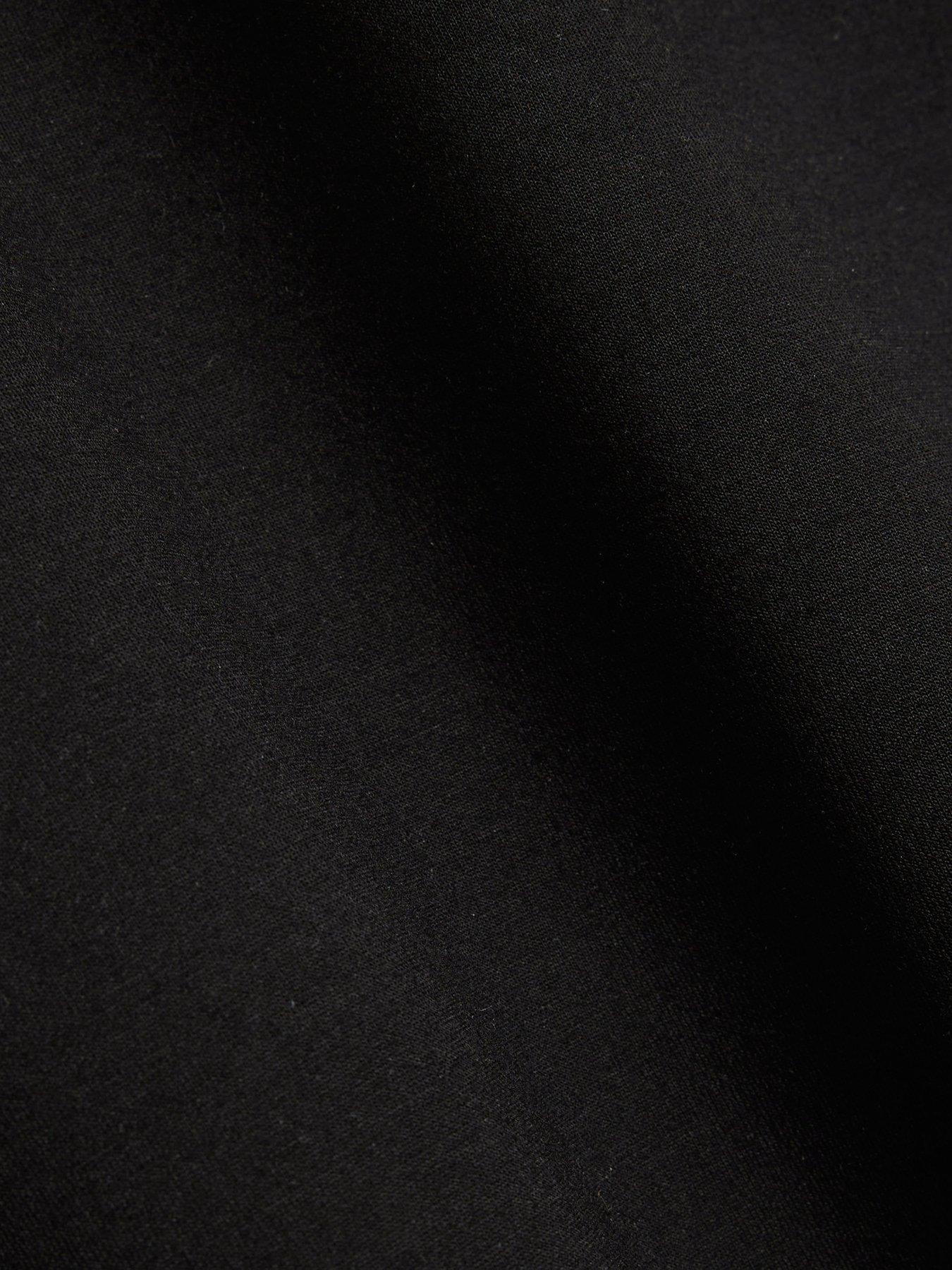 Image 5 of 5 of River Island Short Sleeve Clean Boxy Tee - Black