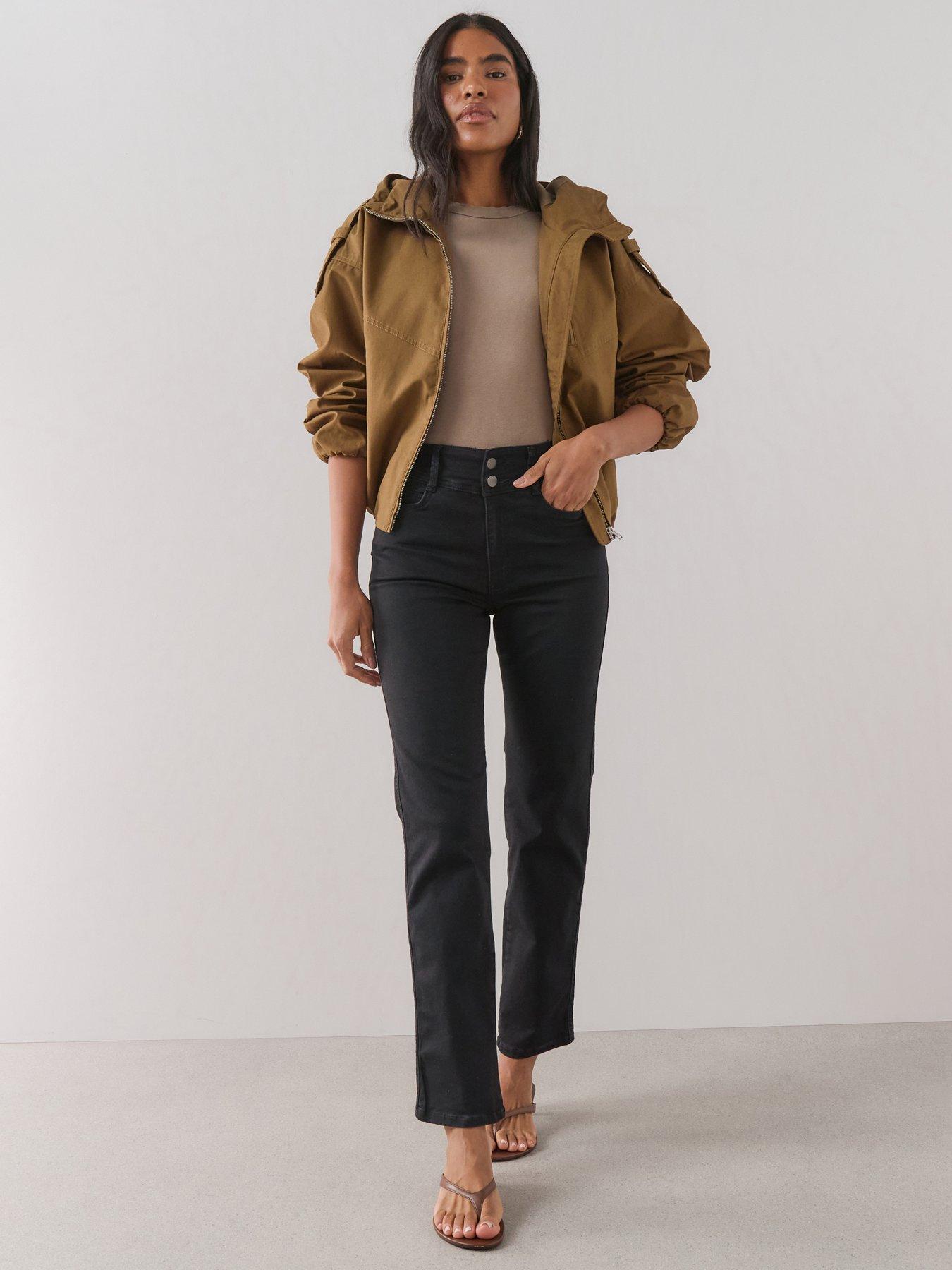 The Very Collection Shaping Straight Leg Jeans - Black