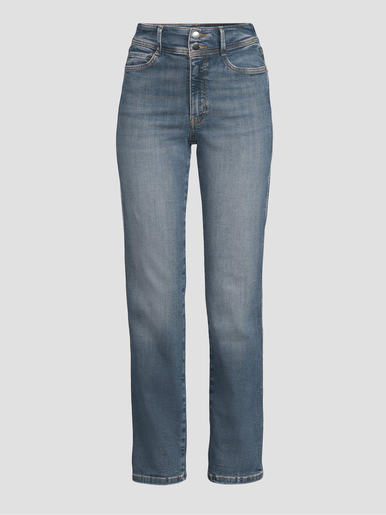 Image 7 of 7 of The Very Collection Shaping Straight Fit Jeans - Mid Wash