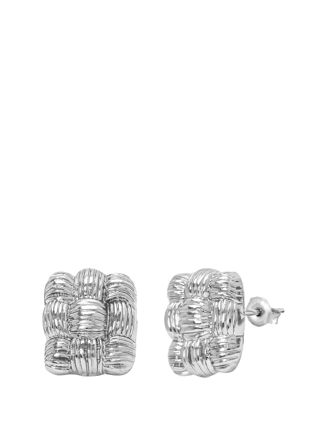 The Love Collection Stud Lattice Stud Earrings