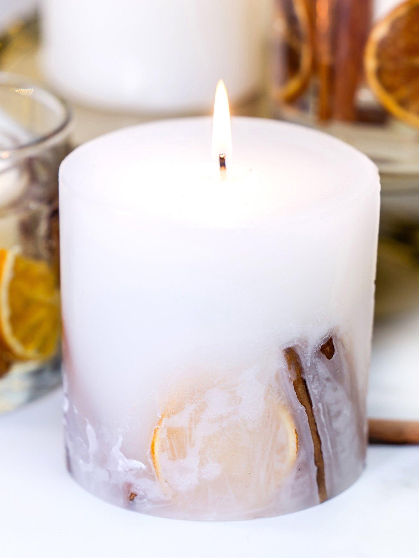 Stoneglow Festive Wishes - Fat Pillar Candle