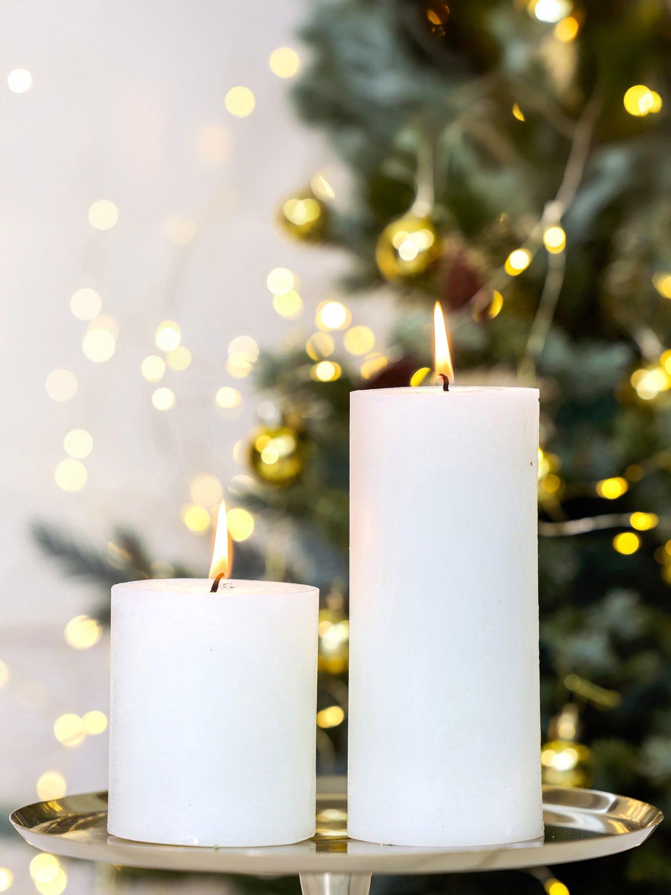 Stoneglow Festive Wishes - Tall Pillar Candle