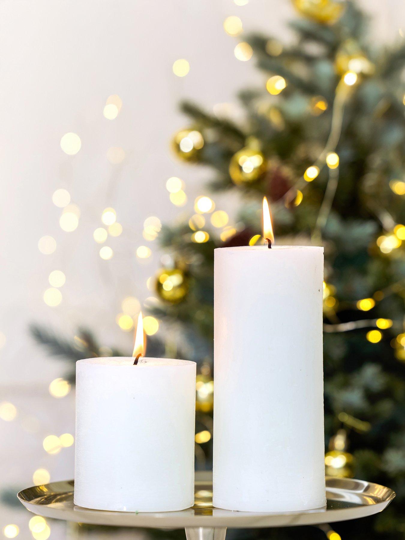 Stoneglow Festive Wishes - Short Pillar Candle