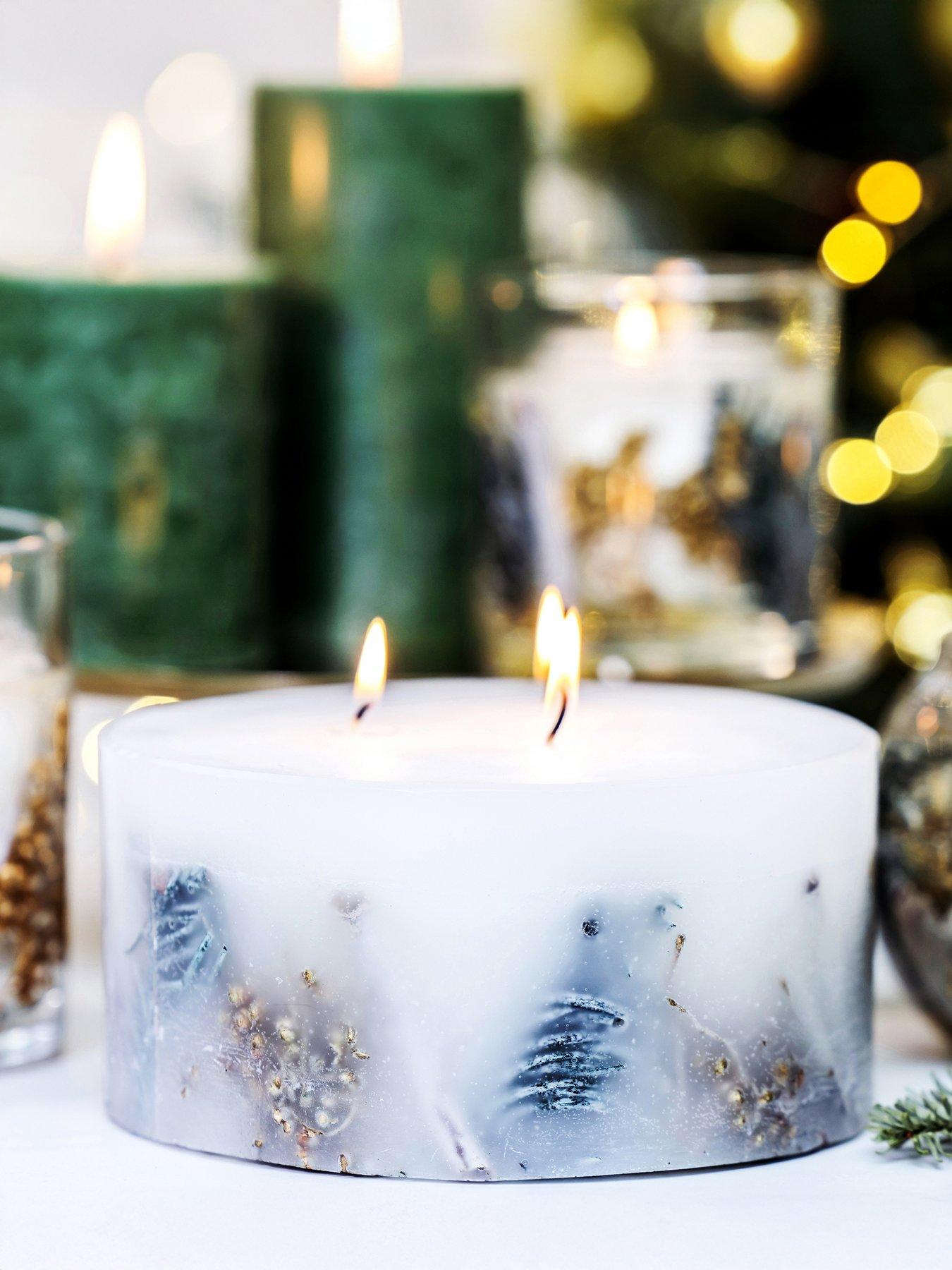 Stoneglow Frosted Woods - 3-wick Pillar Candle