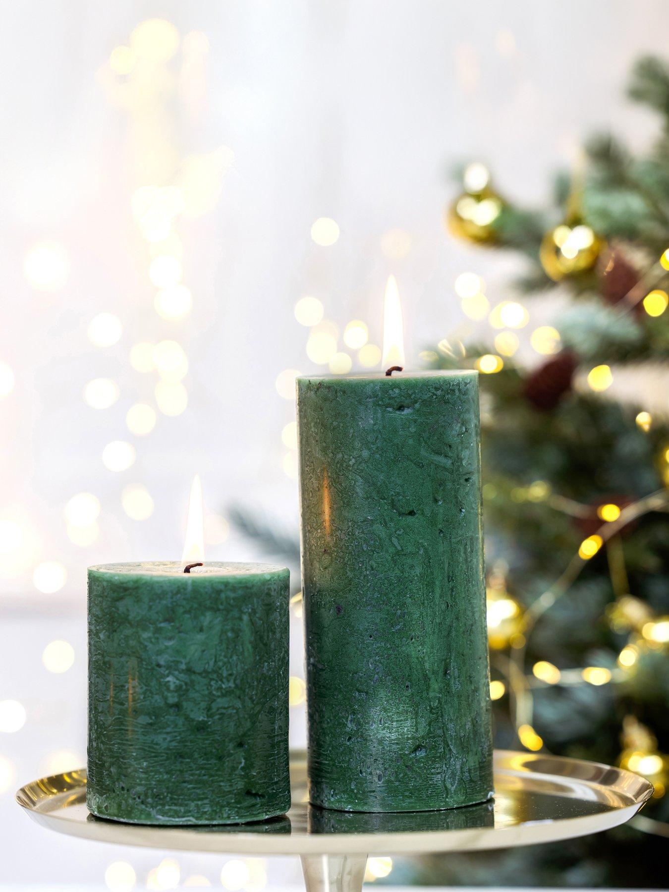 Stoneglow Frosted Woods - Tall Pillar Candle
