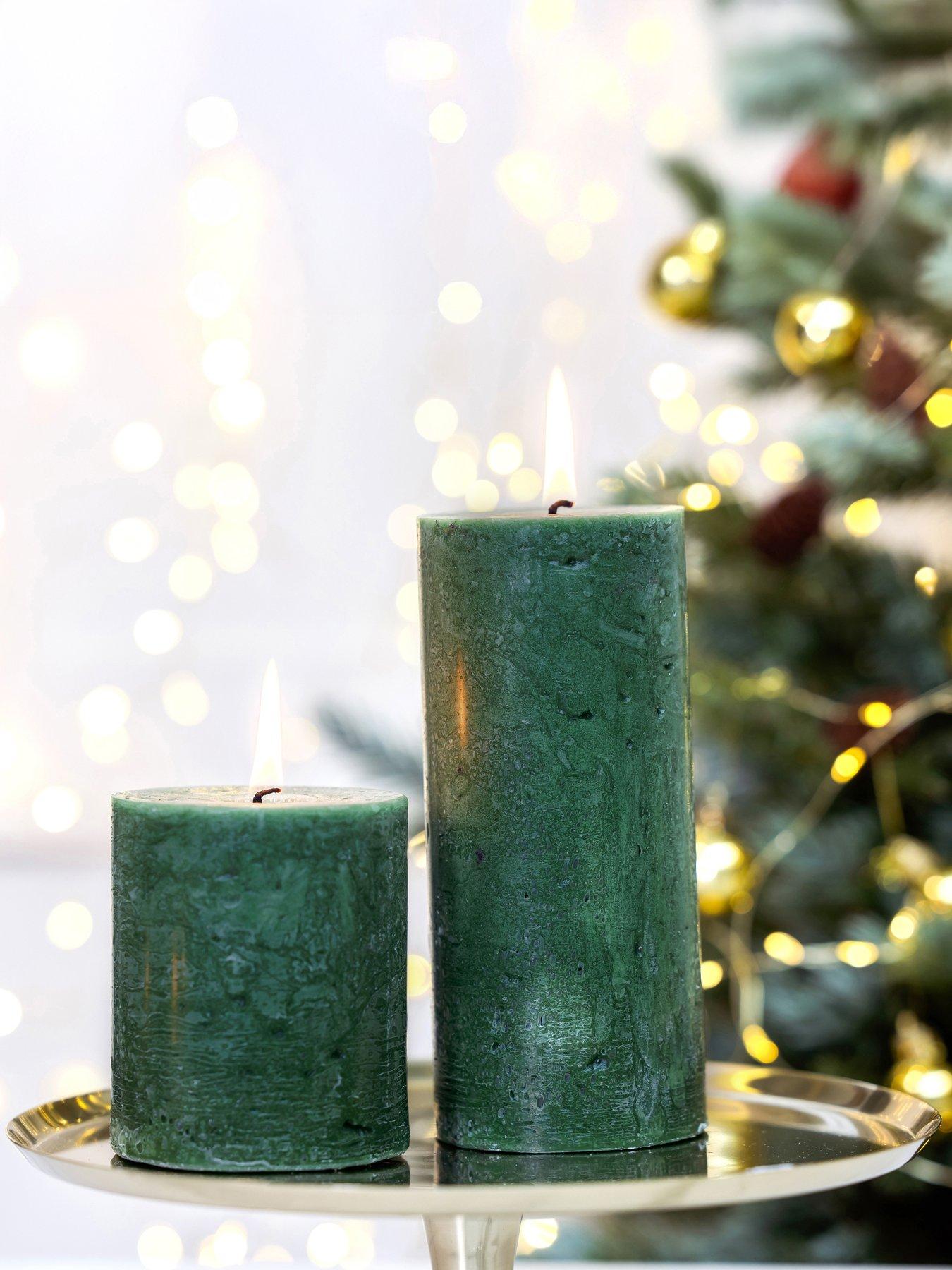 Stoneglow Frosted Woods - Short Pillar Candle