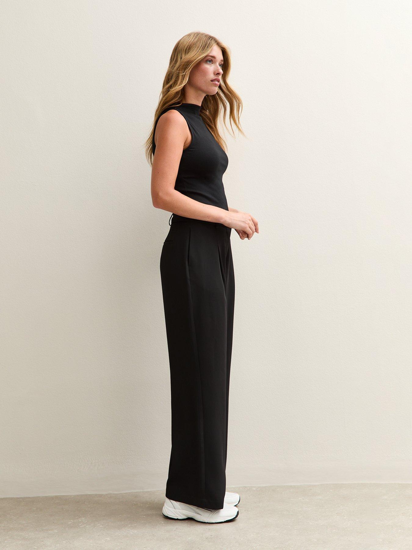 Image 5 of 6 of New Look High Neck Vest Top - Black
