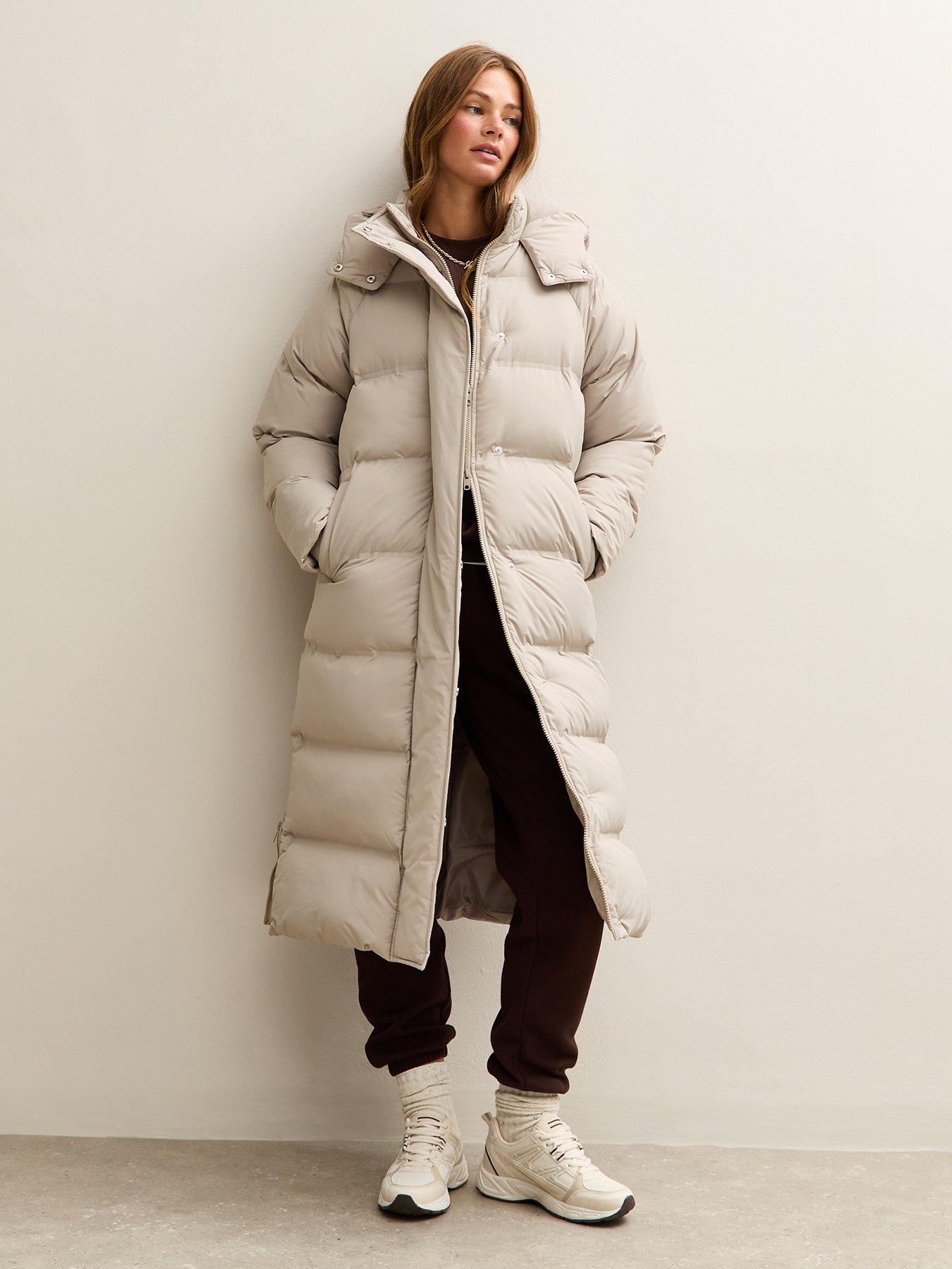 Image 3 of 6 of New Look Longline Padded Puffer Coat - Mink