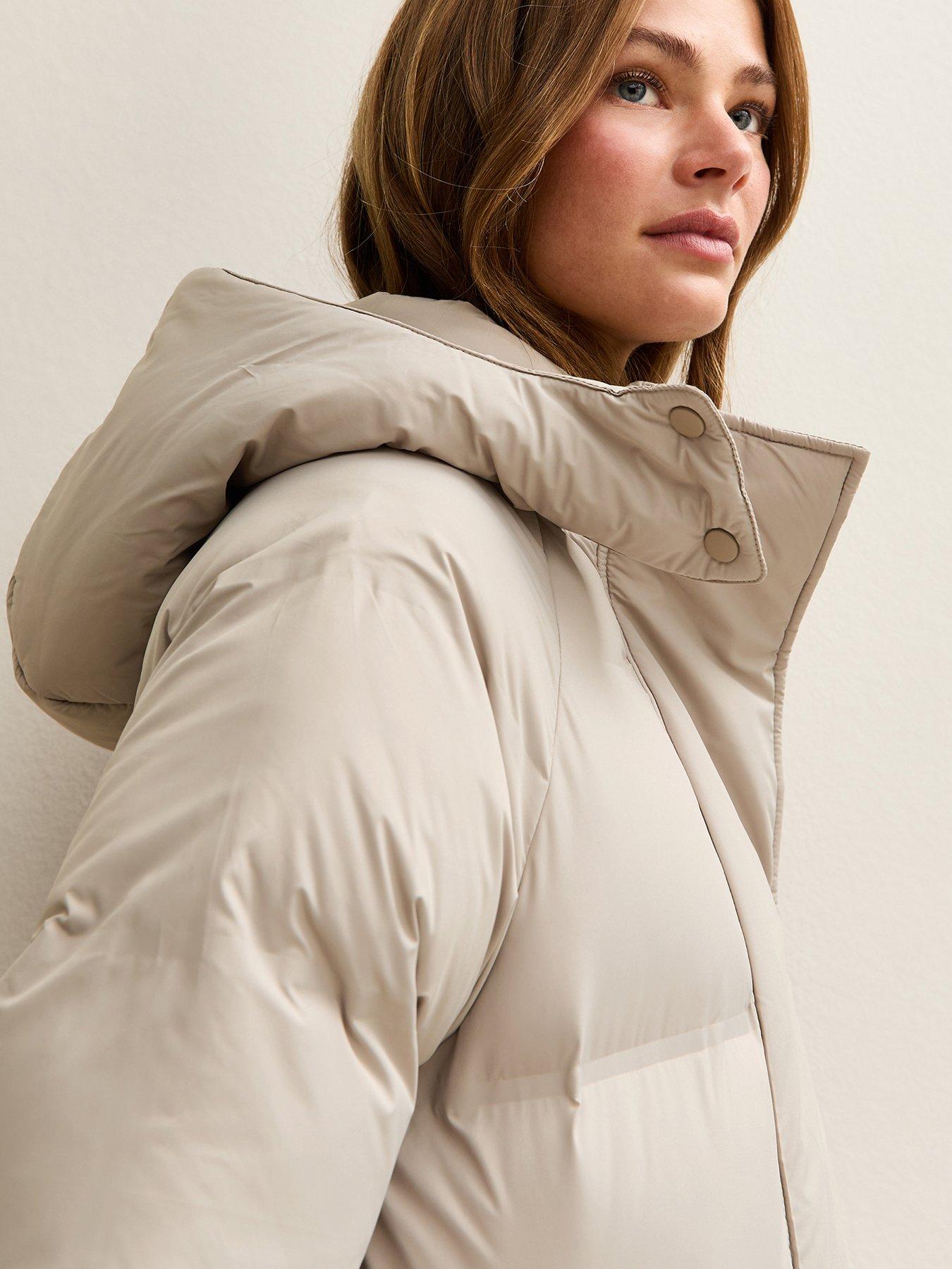 Image 4 of 6 of New Look Longline Padded Puffer Coat - Mink