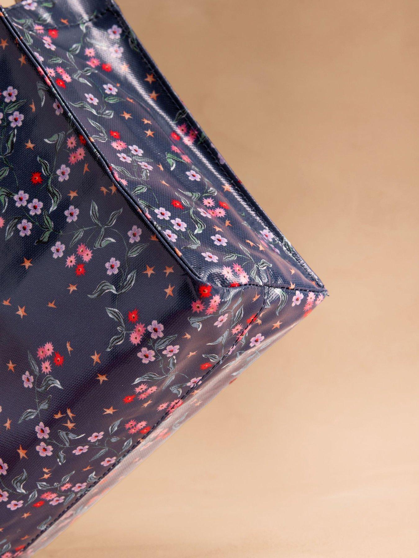 Image 3 of 4 of Cath Kidston Small&nbsp;Navy Star Sprig Book Bag&nbsp;- Navy