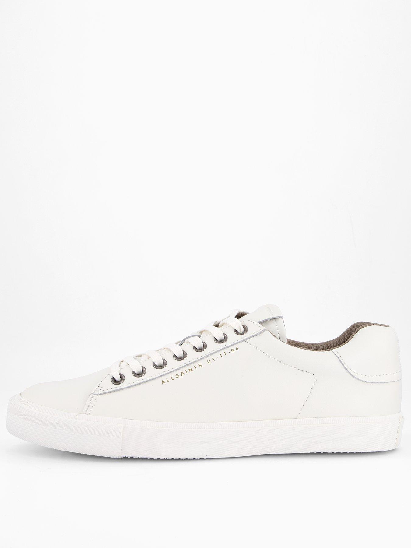 AllSaints: All Saints Brody Leather Low Top Trainer - White