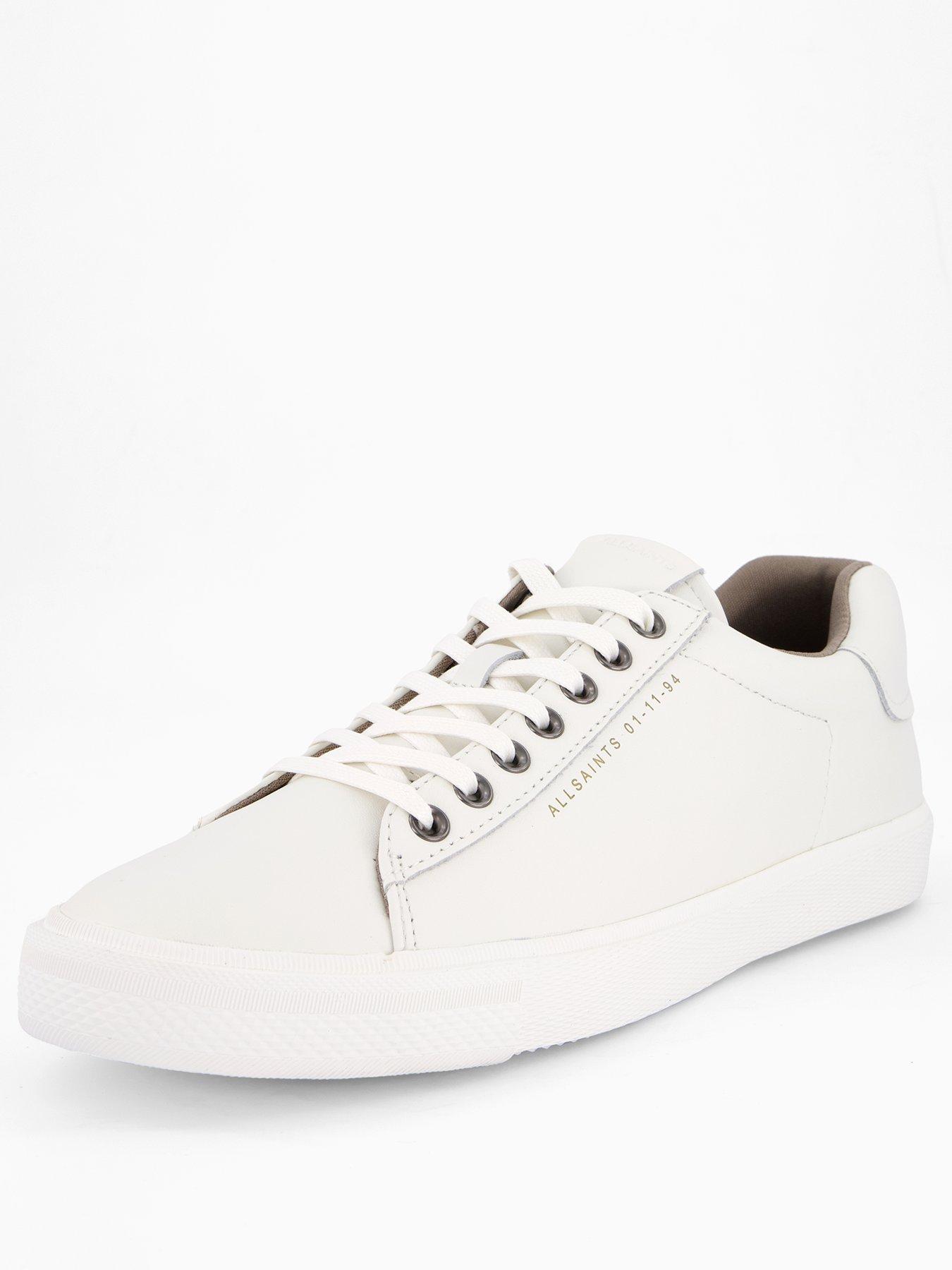 AllSaints All Saints Brody Leather Low Top Trainer White Very