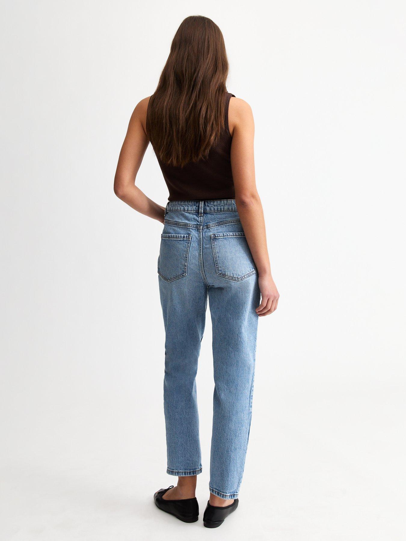 Image 2 of 6 of New Look Light Blue Hannah Ankle Grazer Straight Leg Jeans