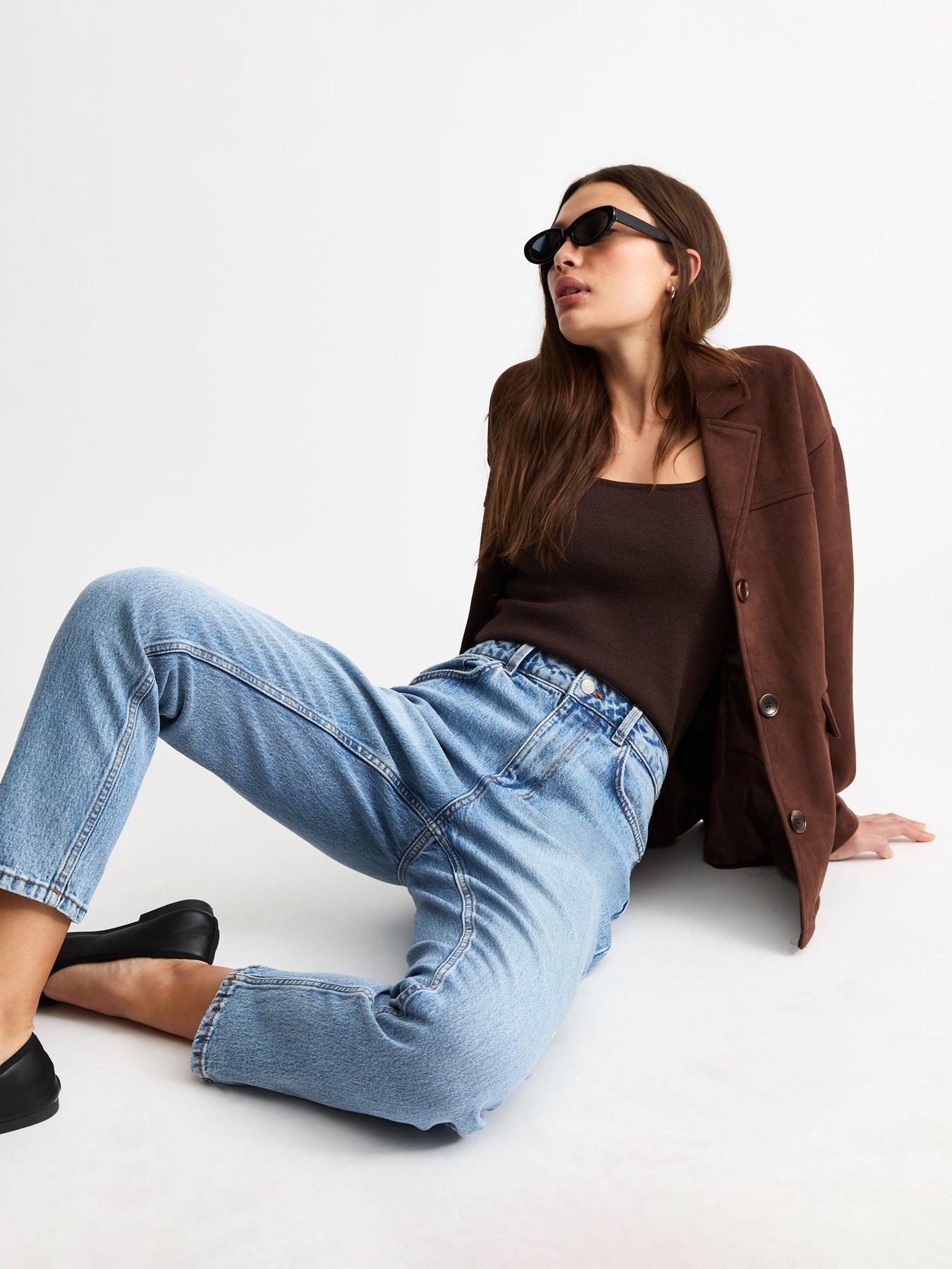 Image 3 of 6 of New Look Light Blue Hannah Ankle Grazer Straight Leg Jeans