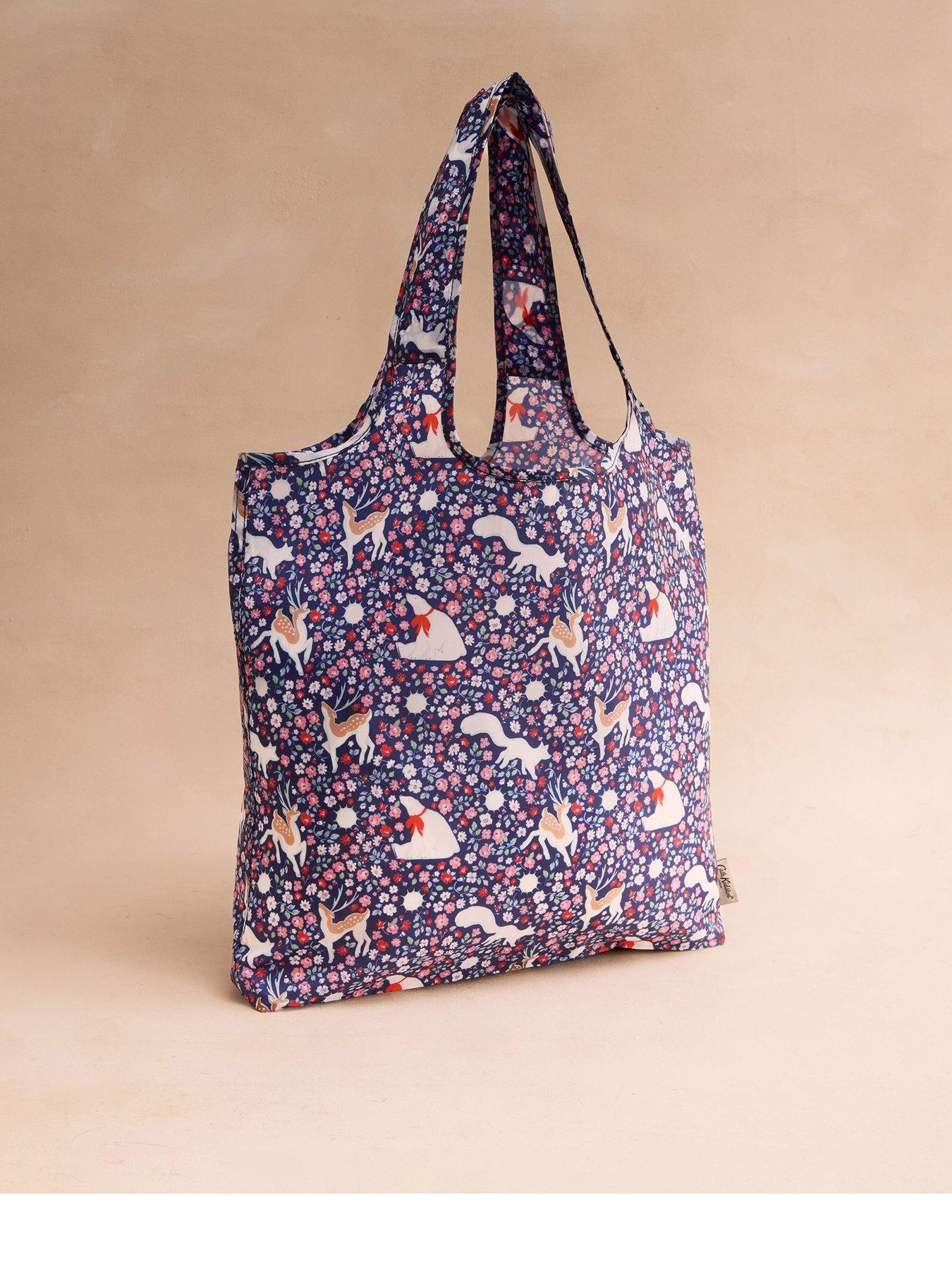 Cath Kidston Polar Ditsy Foldaway Shopper - Navy