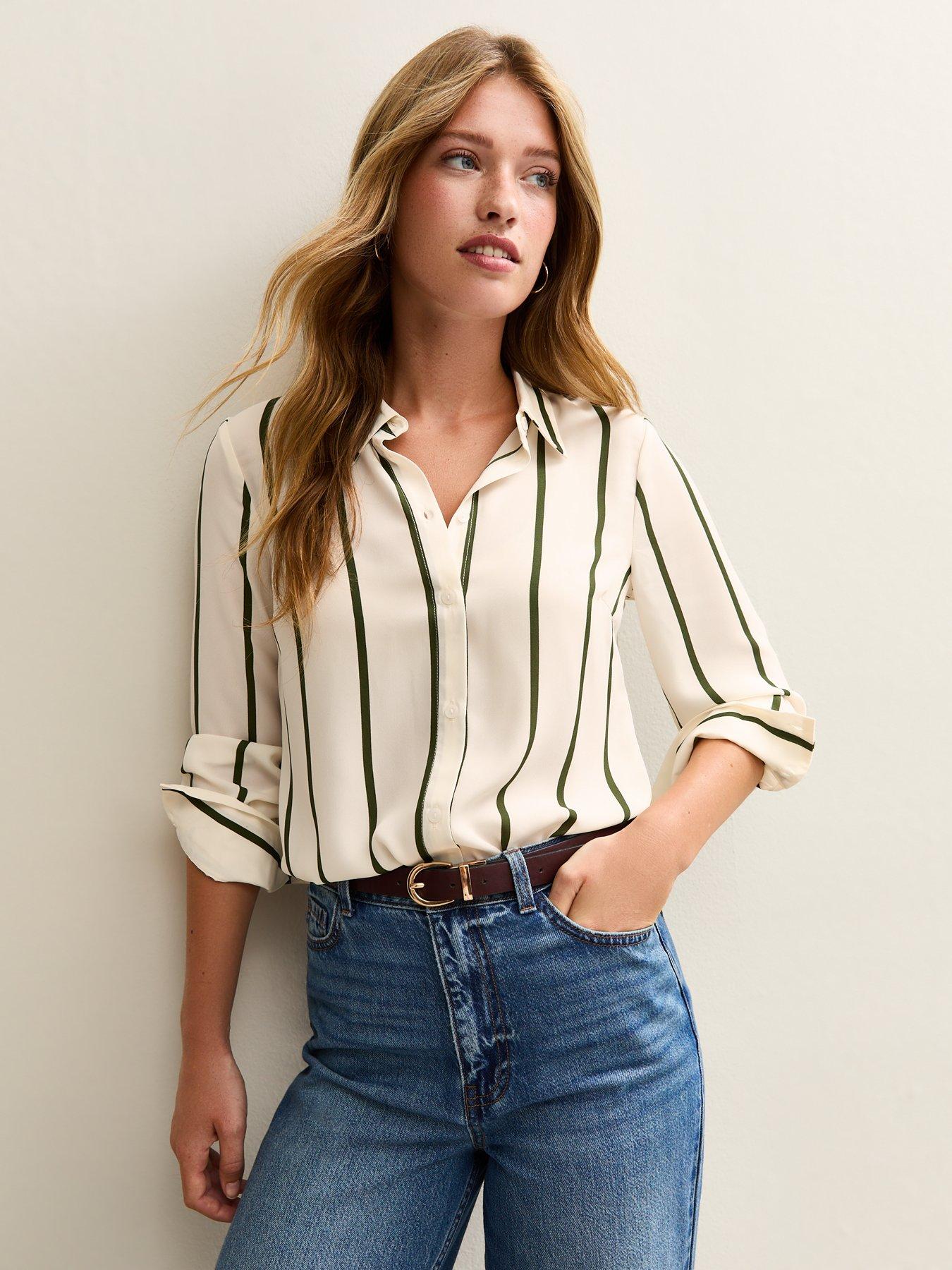 New Look Stripe Print Shirt - Green