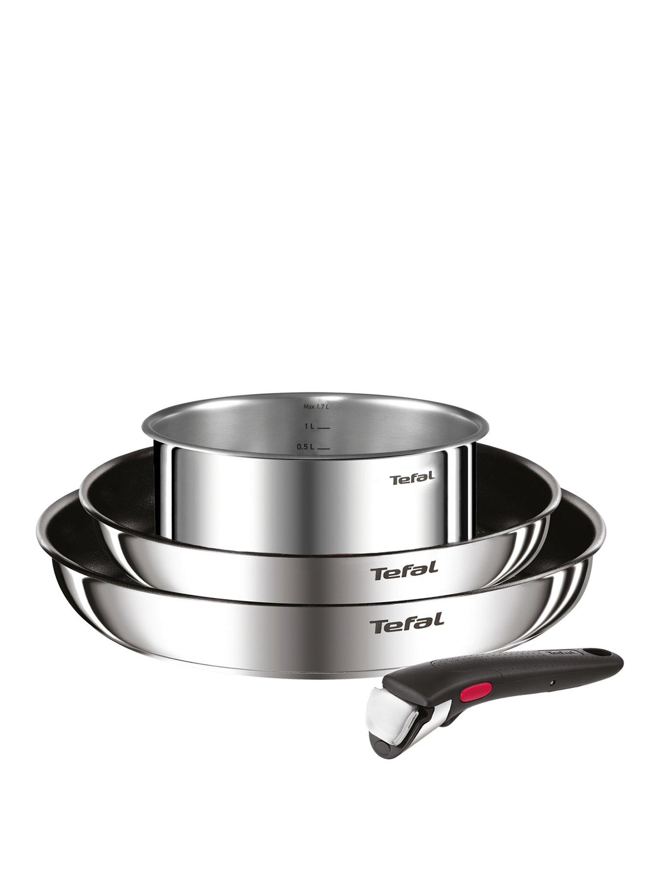 Tefal Ingenio Cook  &  Eat 4pc Set of Pans Stainless Steel