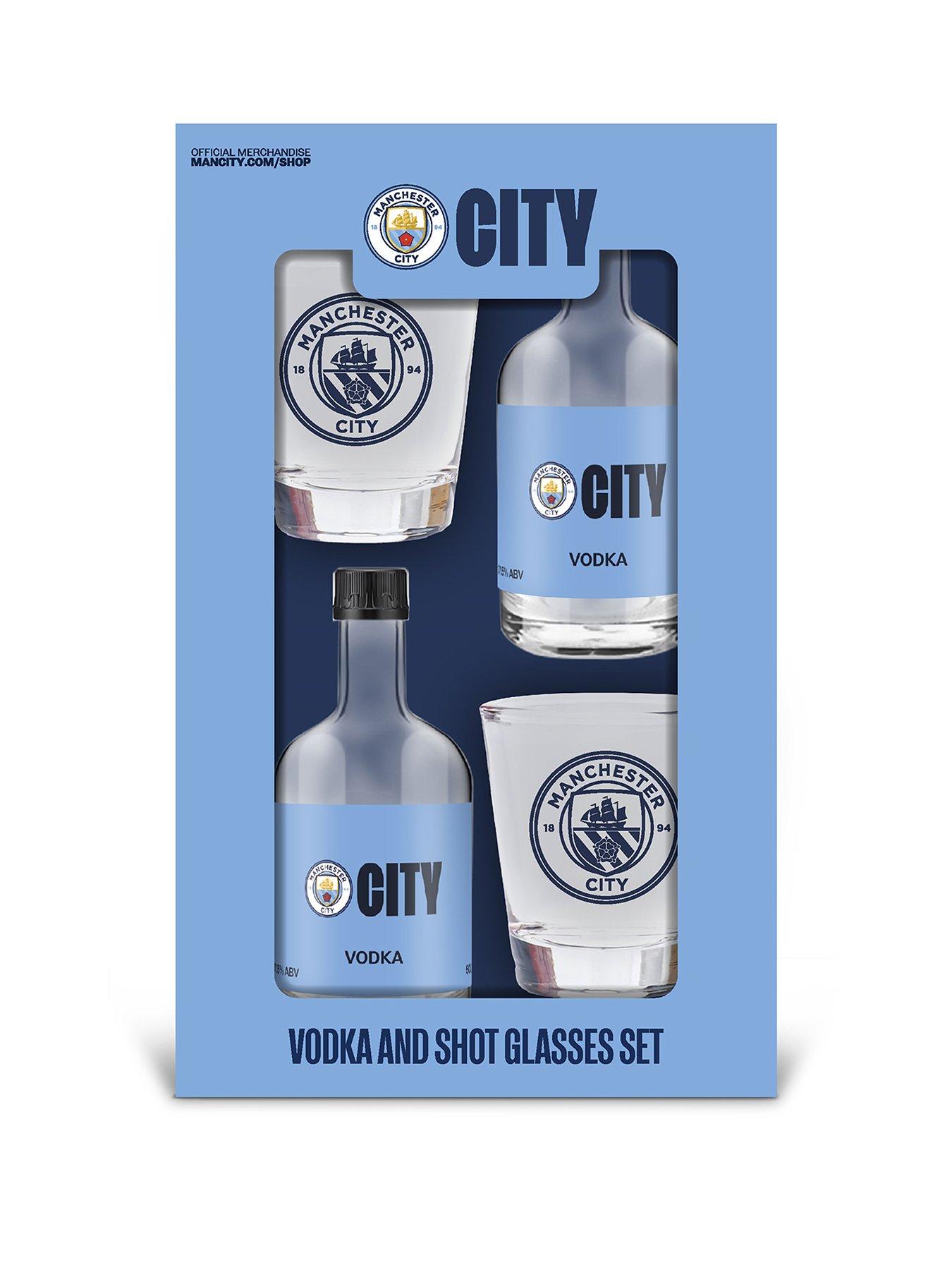 Manchester City Vodka  &  Shot Glasses