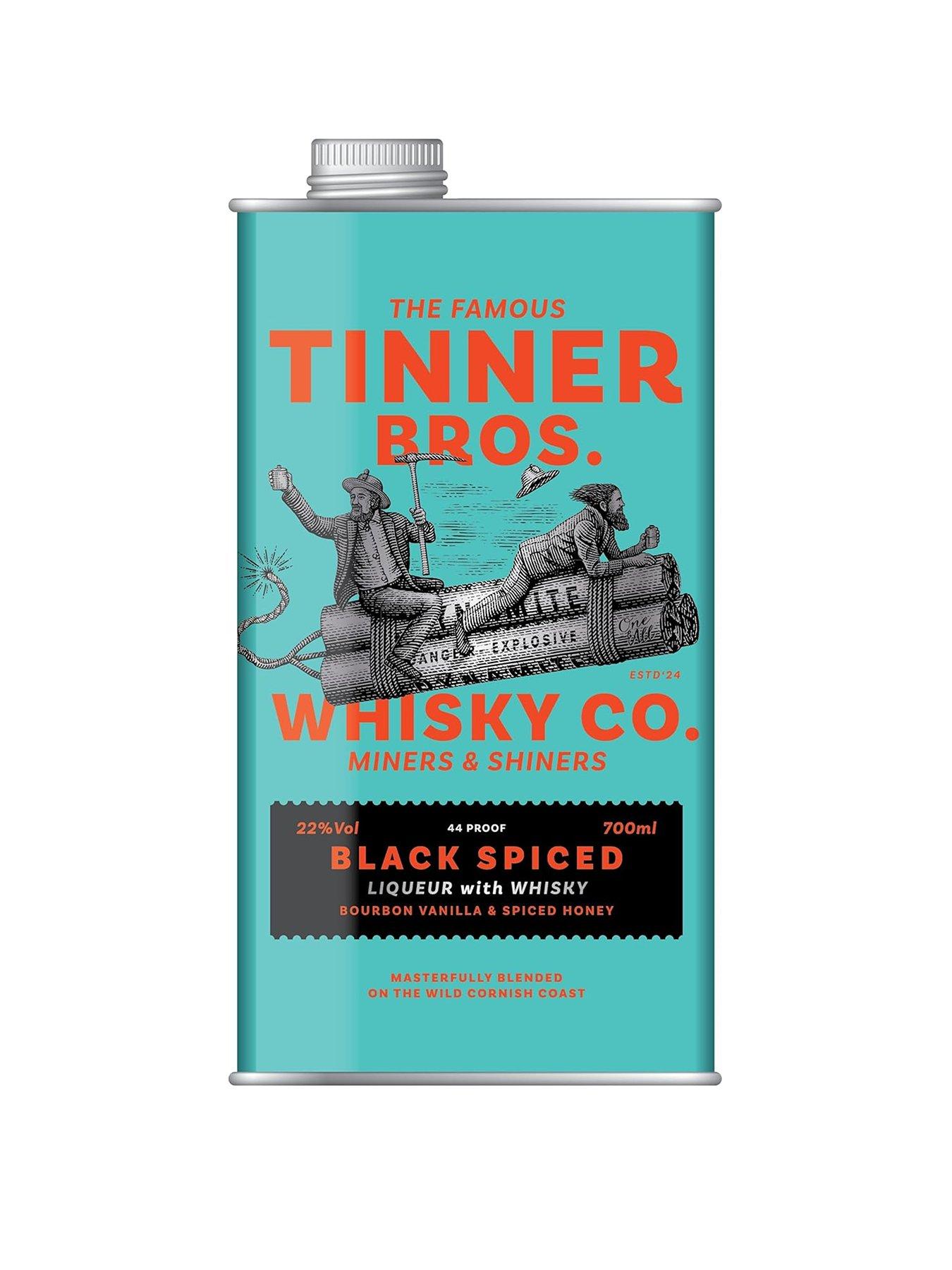 Tinner Bros. Black Spiced Whisky Liqueur. 70cl 22% ABV.
