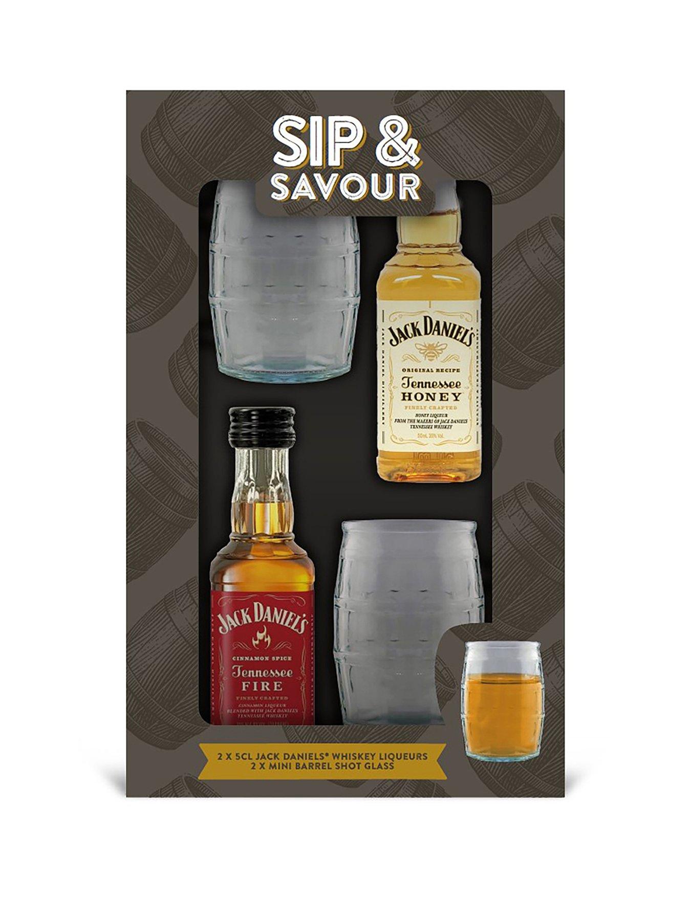 Jack Daniels Sip  &  Savour - Whisky and Mini Barrel Glasses (Jack Daniels version)