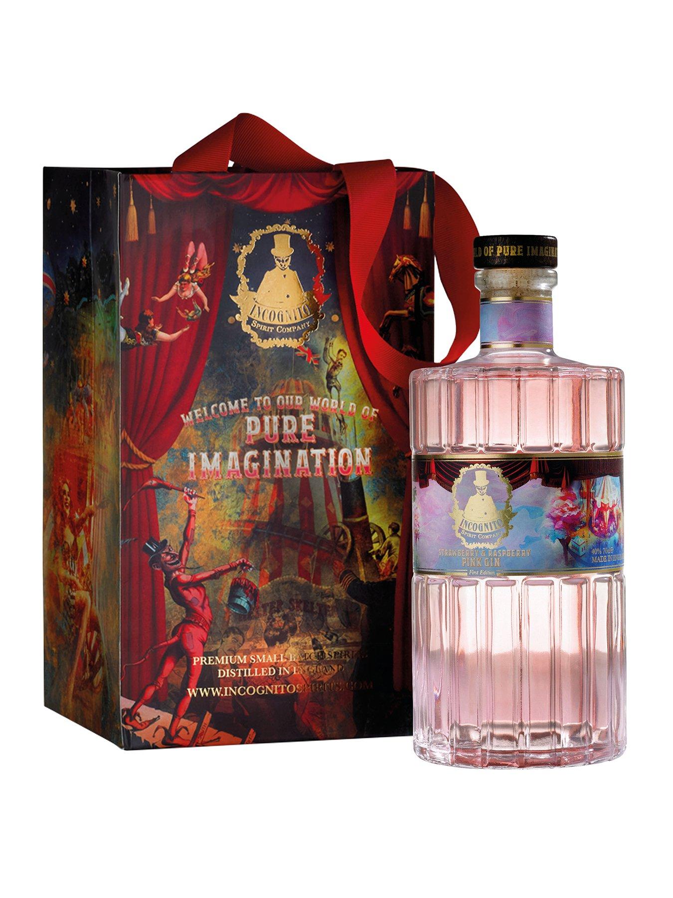 Incognito Spirits Collectors Edition Strawberry  &  Raspberry Pink Gin 70cl with Gift Bag