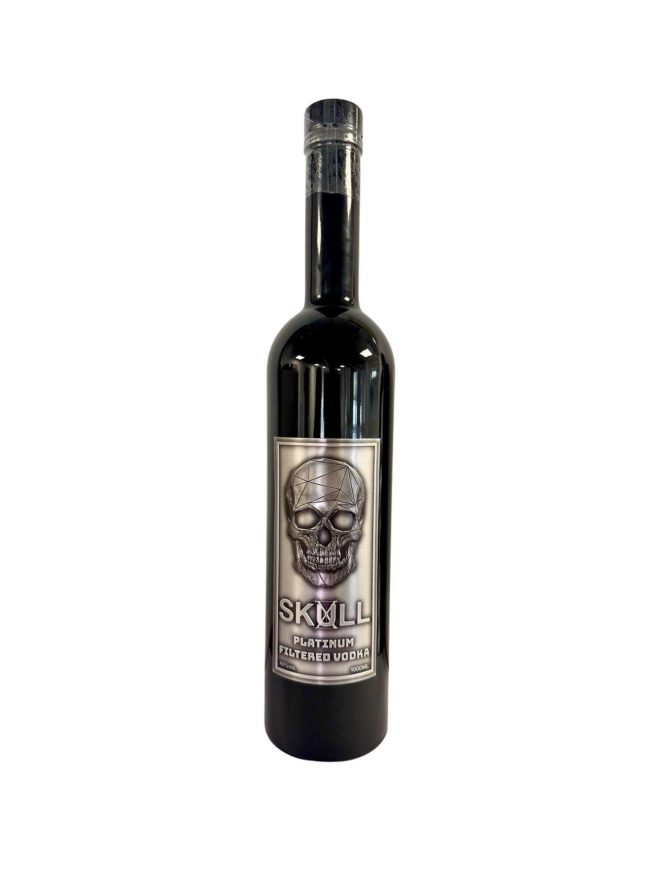 Skull X Platinum Vodka 1 LITRE 40% ABV - Simply the Smoothest Vodka
