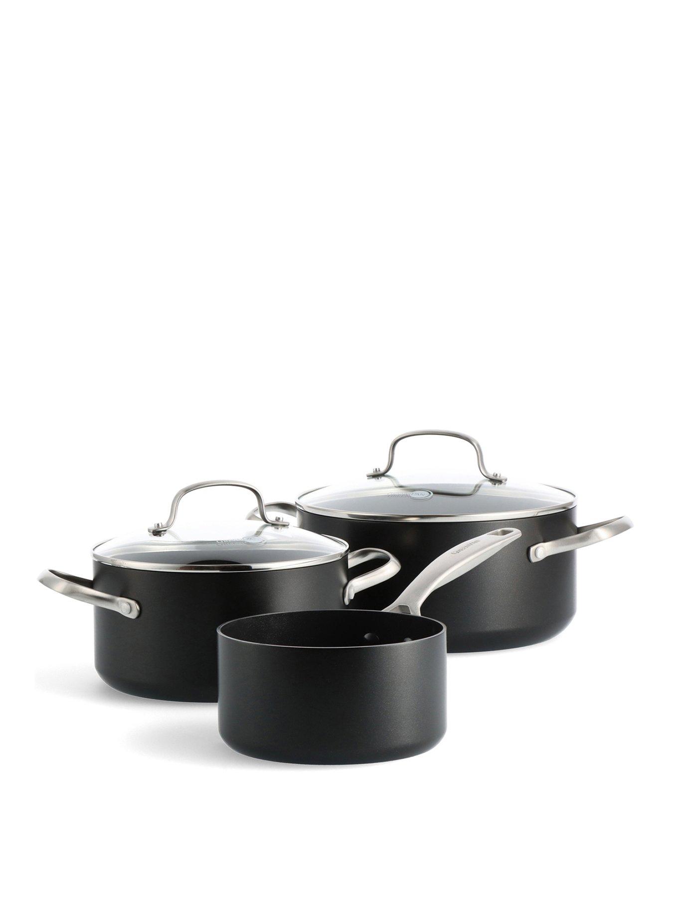 GreenPan Copenhagen 3 Piece Saucepan Set