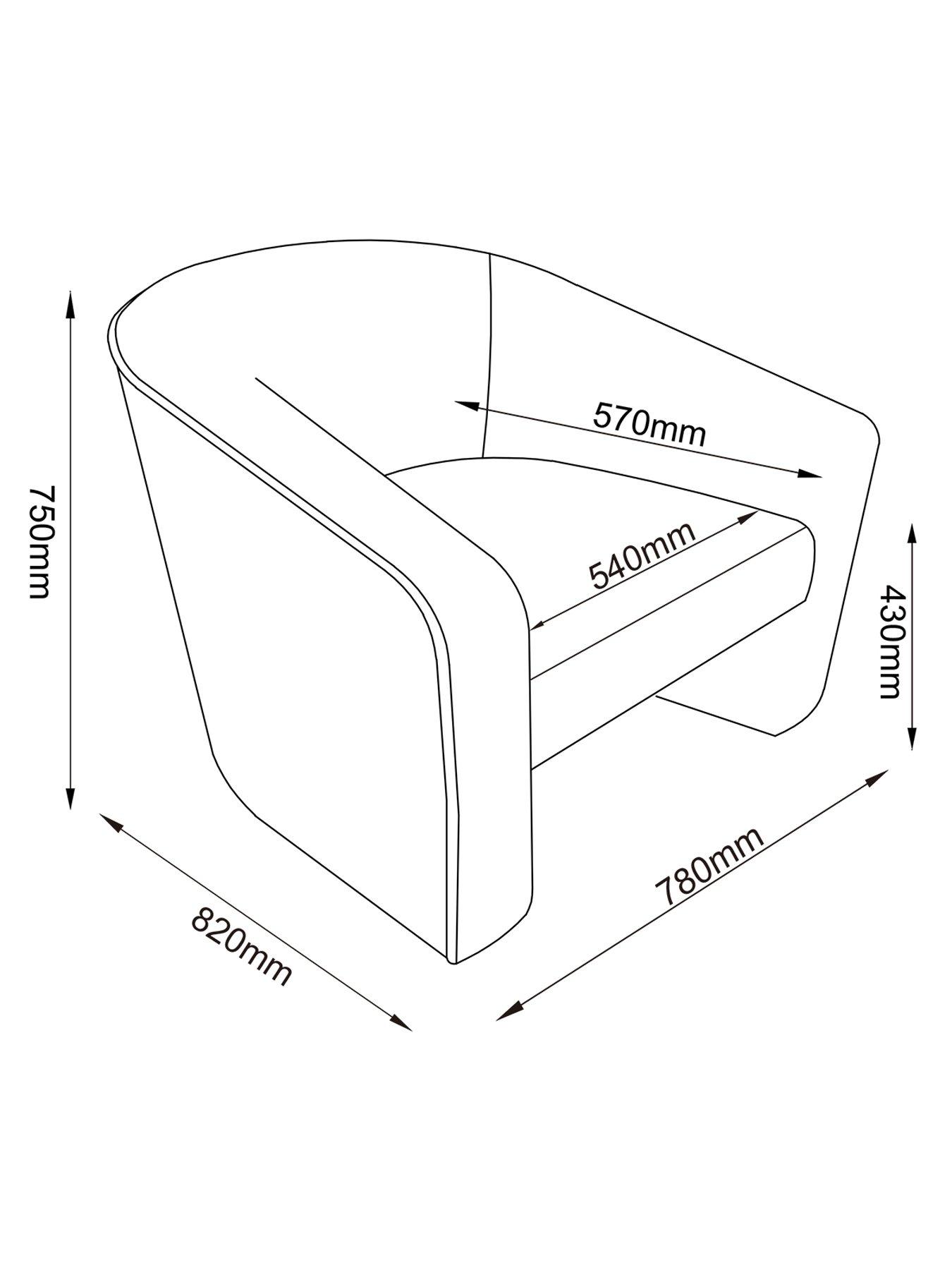 Image 7 of 7 of The Very Collection Garcia Fabric Accent Chair