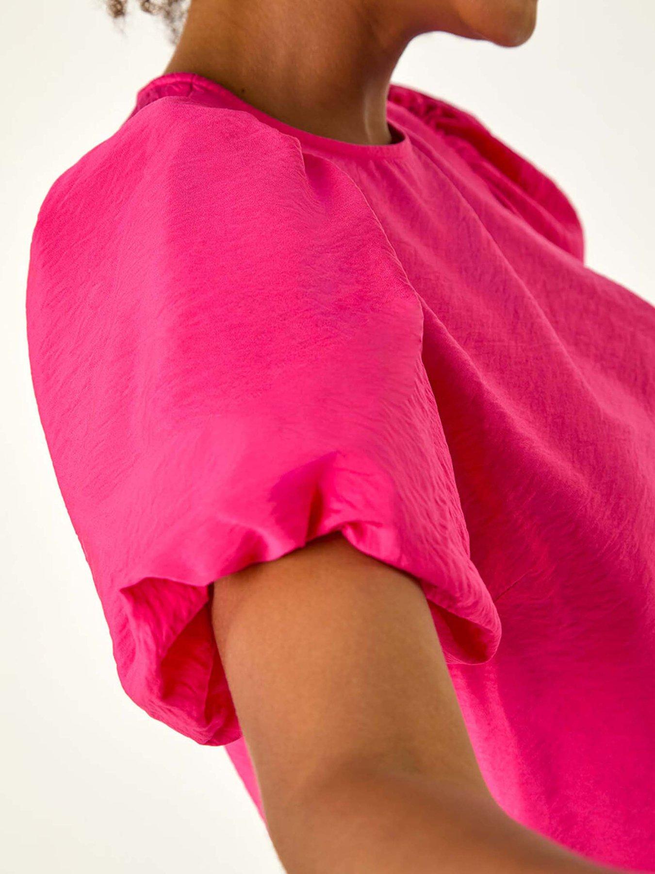 Image 5 of 5 of Roman Balloon Short Sleeve Top - Pink