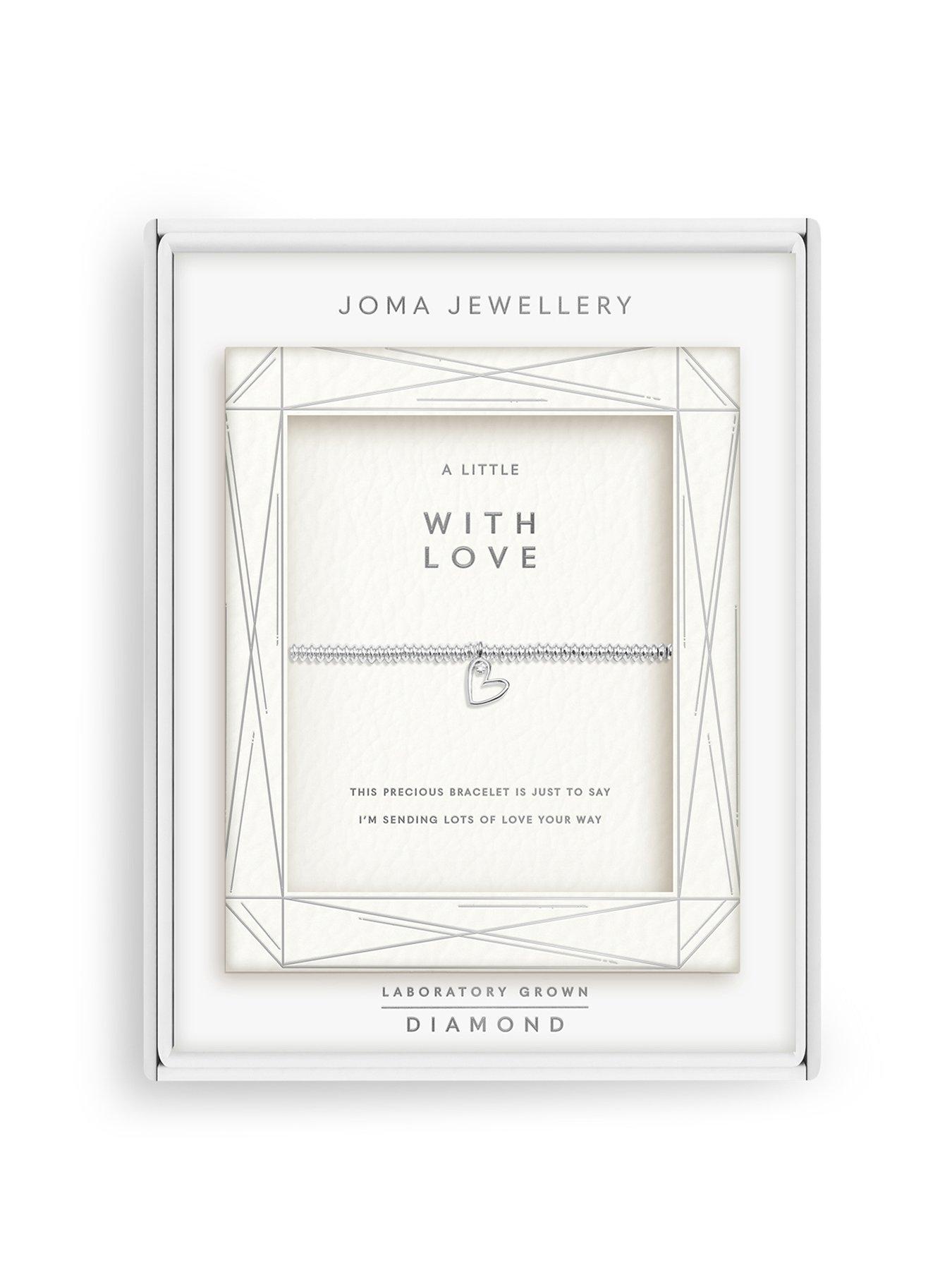 Joma Jewellery LABORATORY GROWN DIAMOND A LITTLE , WITH LOVE , Silver Plated , Bracelet , 17.5cm stretch