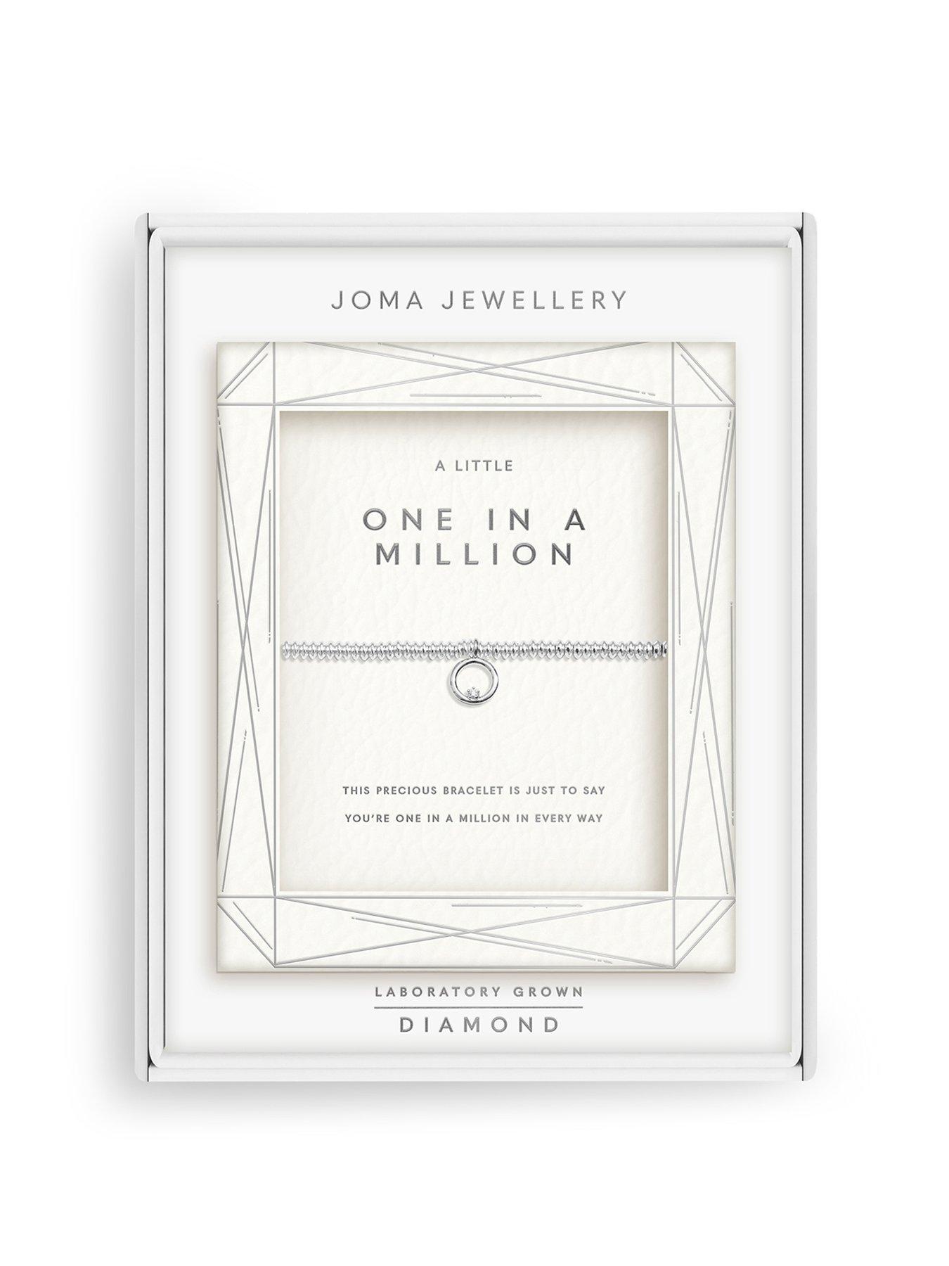Joma Jewellery LABORATORY GROWN DIAMOND A LITTLE , ONE IN A MILLION , Silver Plated , Bracelet , 17.5cm stretch