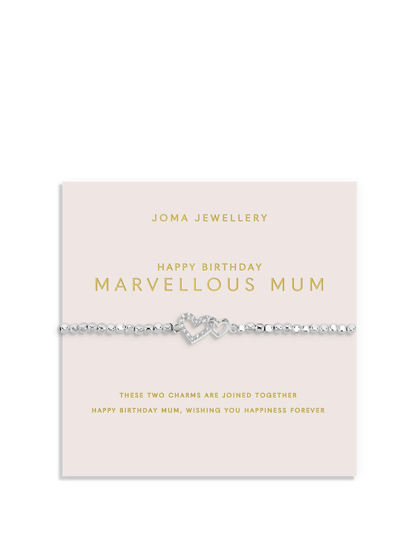 undefined FOREVER YOURS , HAPPY BIRTHDAY MARVELLOUS MUM , Silver Plated , Bracelet , 17.5cm stretch