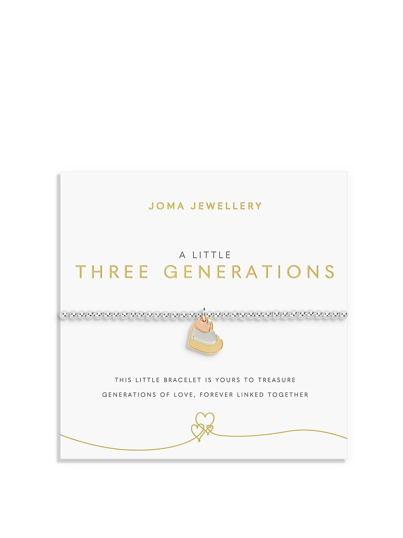 undefined A LITTLE , THREE GENERATIONS , Silver, Gold & Rose Gold Plated , Bracelet , 17.5cm stretch