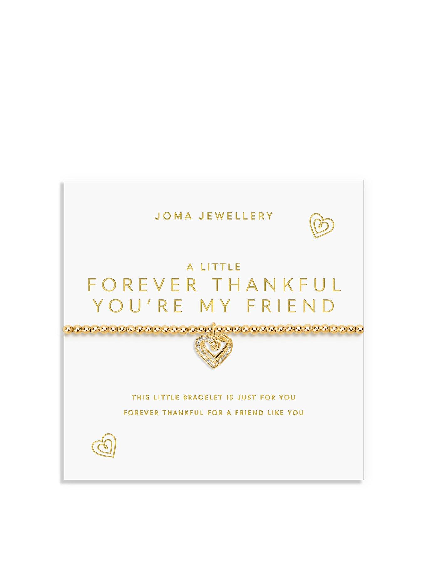 undefined A LITTLE , FOREVER THANKFUL YOU'RE MY FRIEND , Gold Plated , Bracelet , 17.5cm stretch