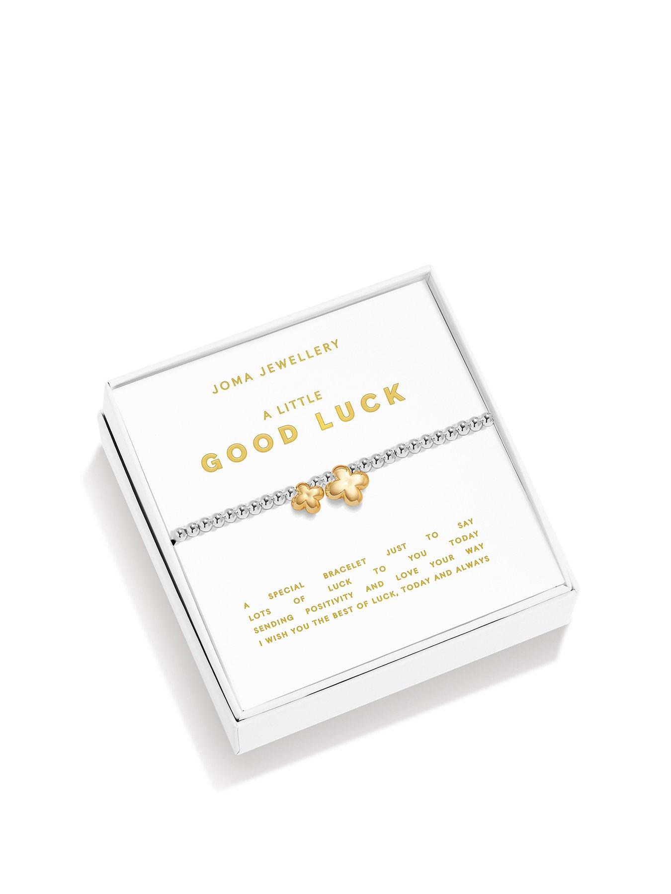 Joma Jewellery BOXED A LITTLE , GOOD LUCK , Silver & Gold Plated , Bracelet , 17.5cm stretch