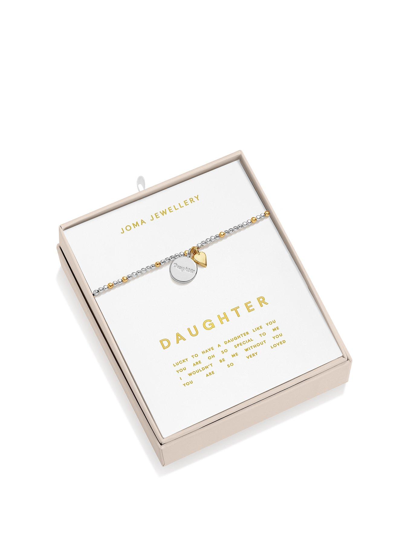 Joma Jewellery SO LOVED , DAUGHTER , Silver & Gold  Plated , Bracelet , 17.5cm stretch