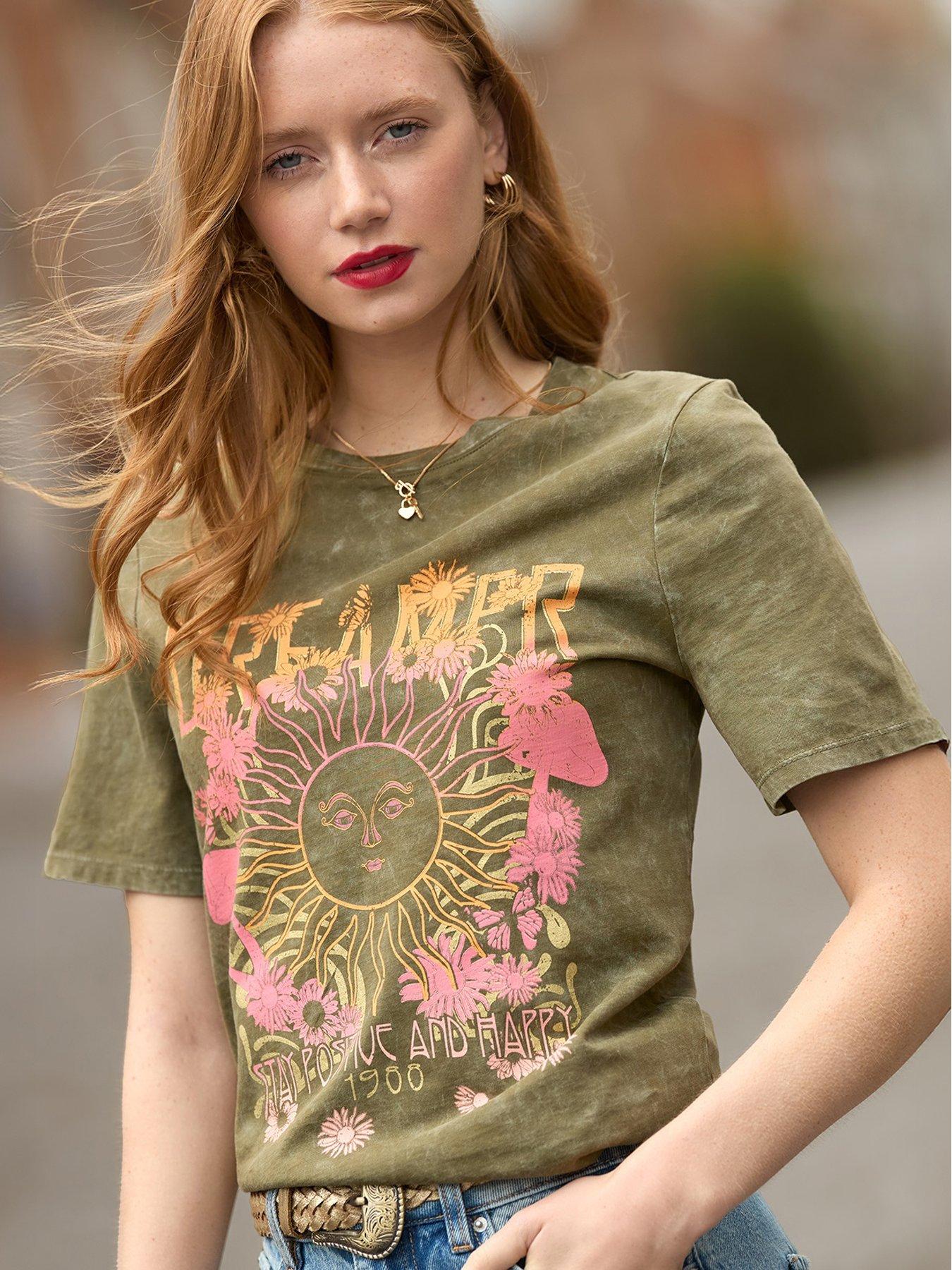 undefined Dreamer Acid Wash T-shirt - Green