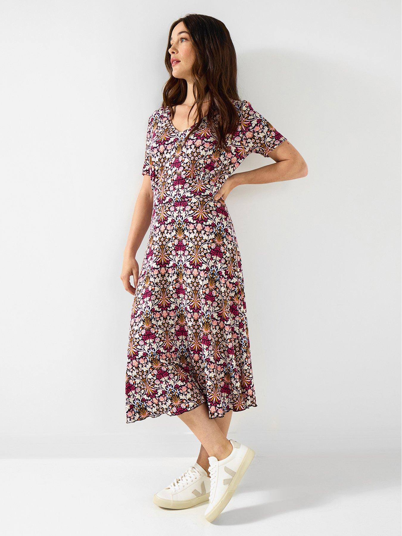 Joe Browns Radiant Reversible Printed Jersey Dress - Plum