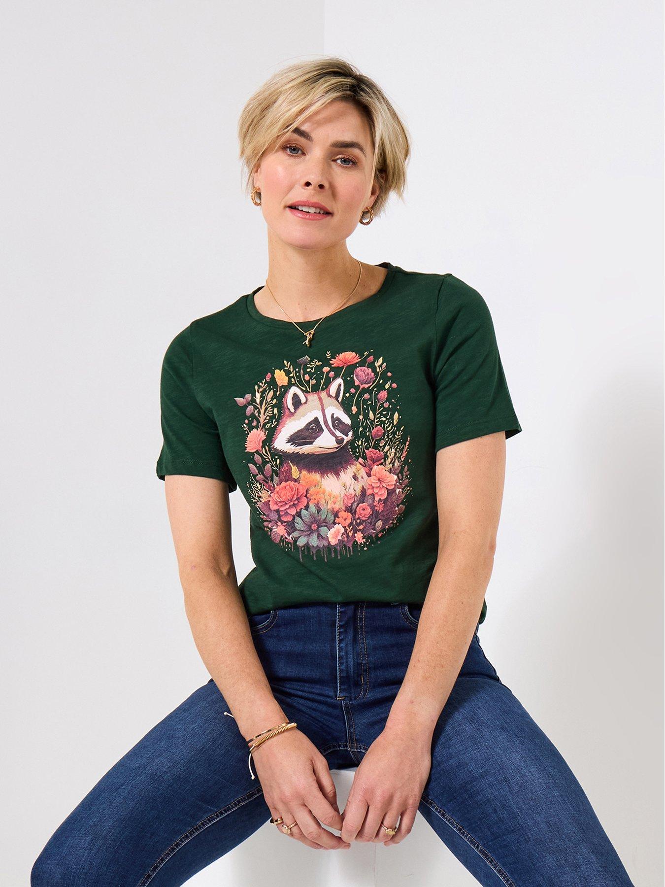 undefined Woodland Animal T Shirt - Green
