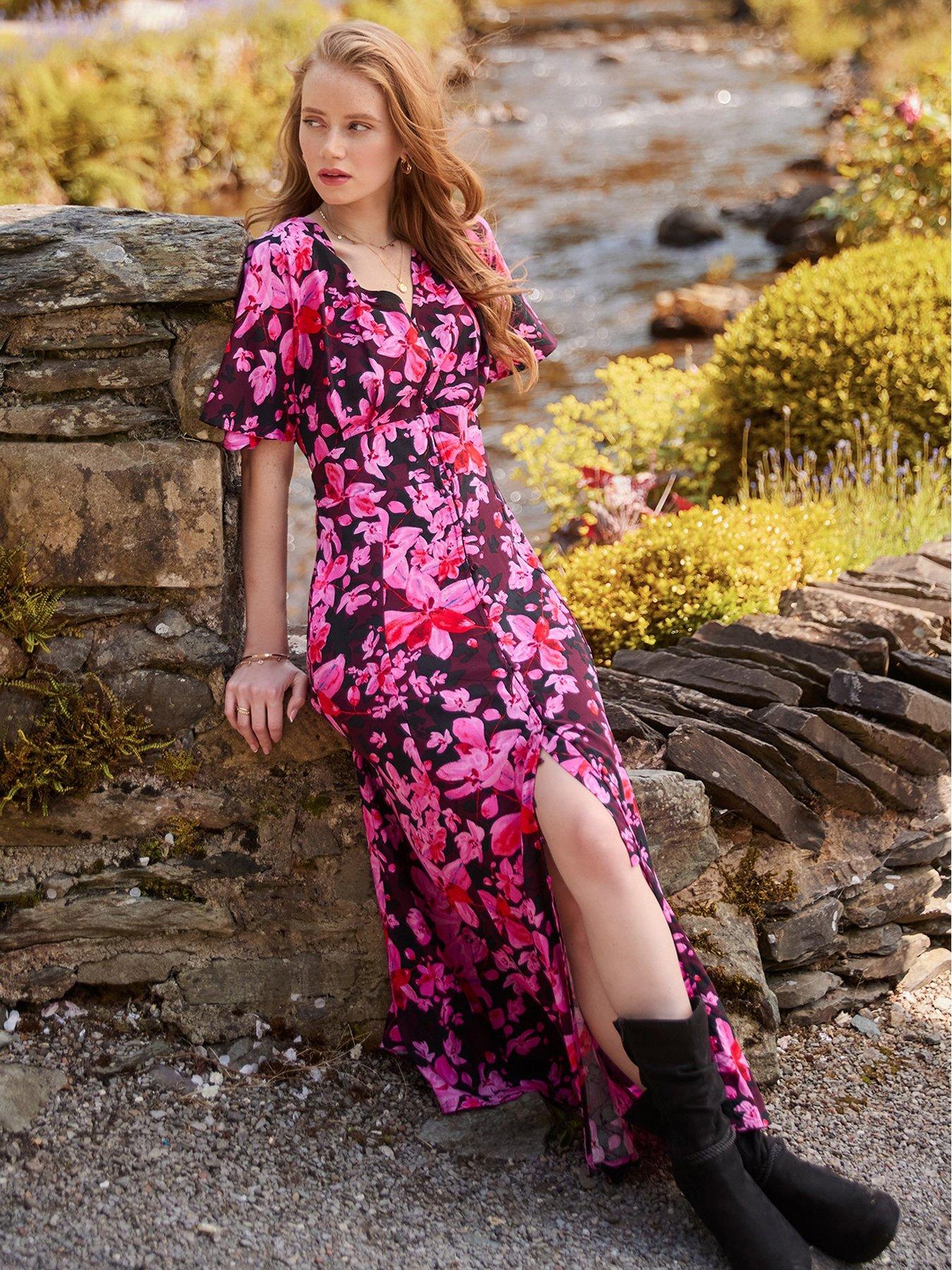 Joe Browns: Brigette Floral Maxi Dress - Pink