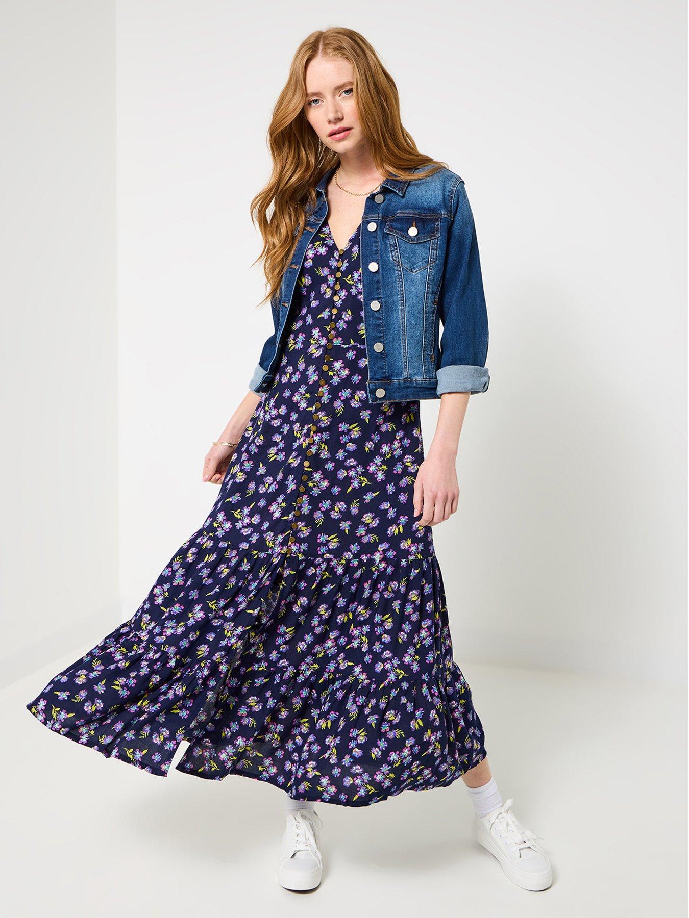 undefined Ditsy Dreamer Maxi Dress - Navy