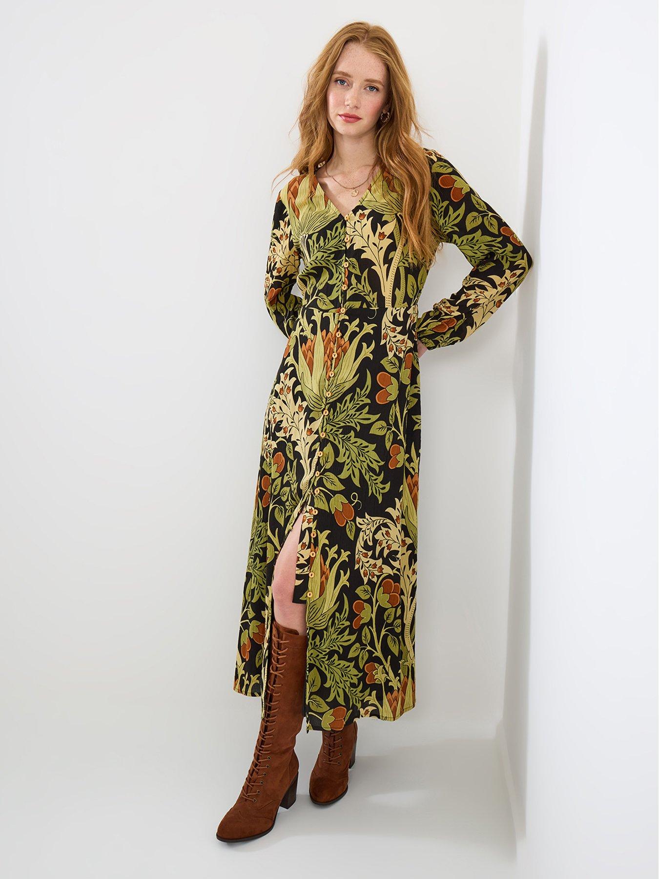 undefined Tyler Statement Print Dress - Black