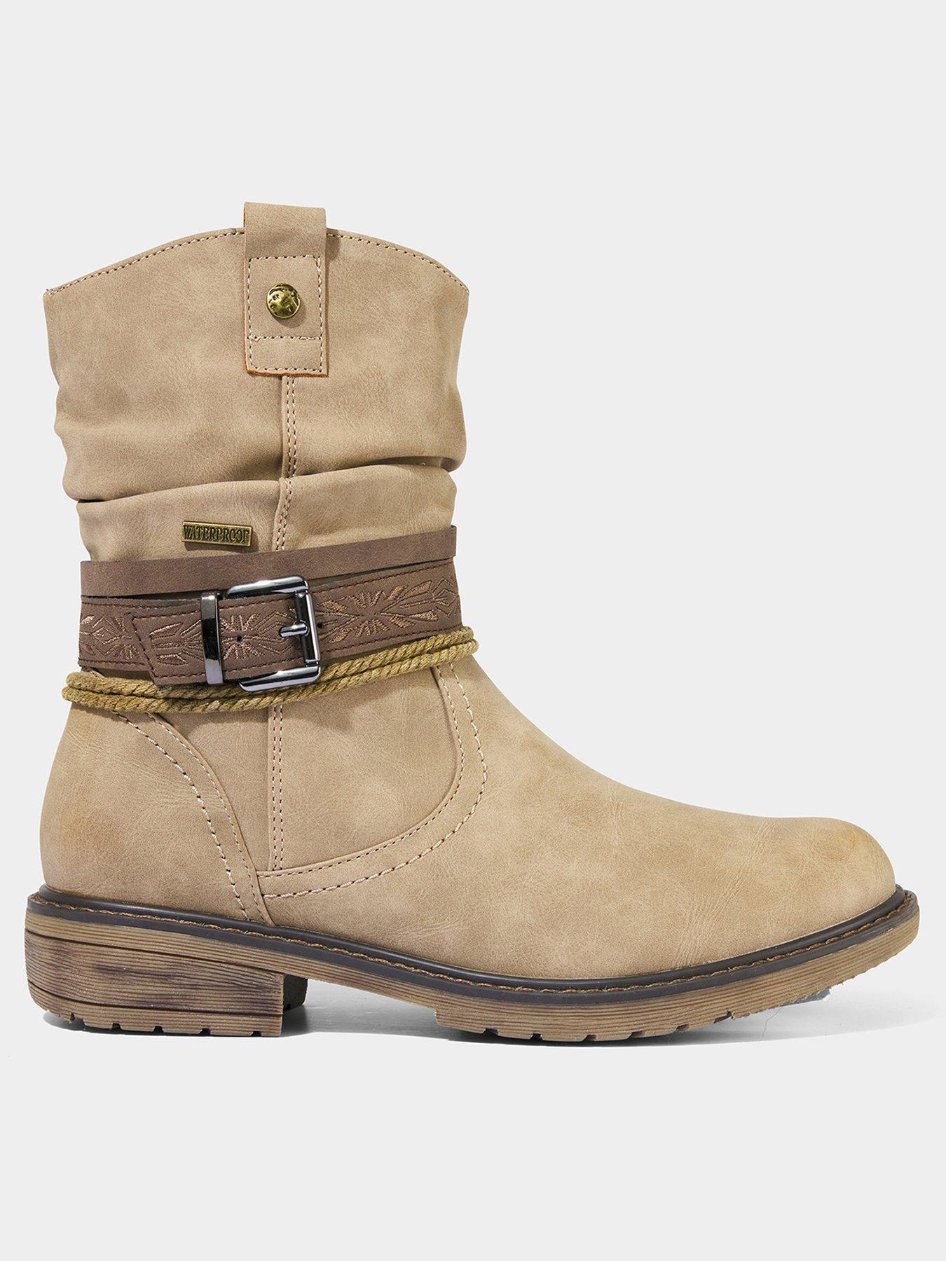 undefined Dixie Boho Ankle Boots - Natural