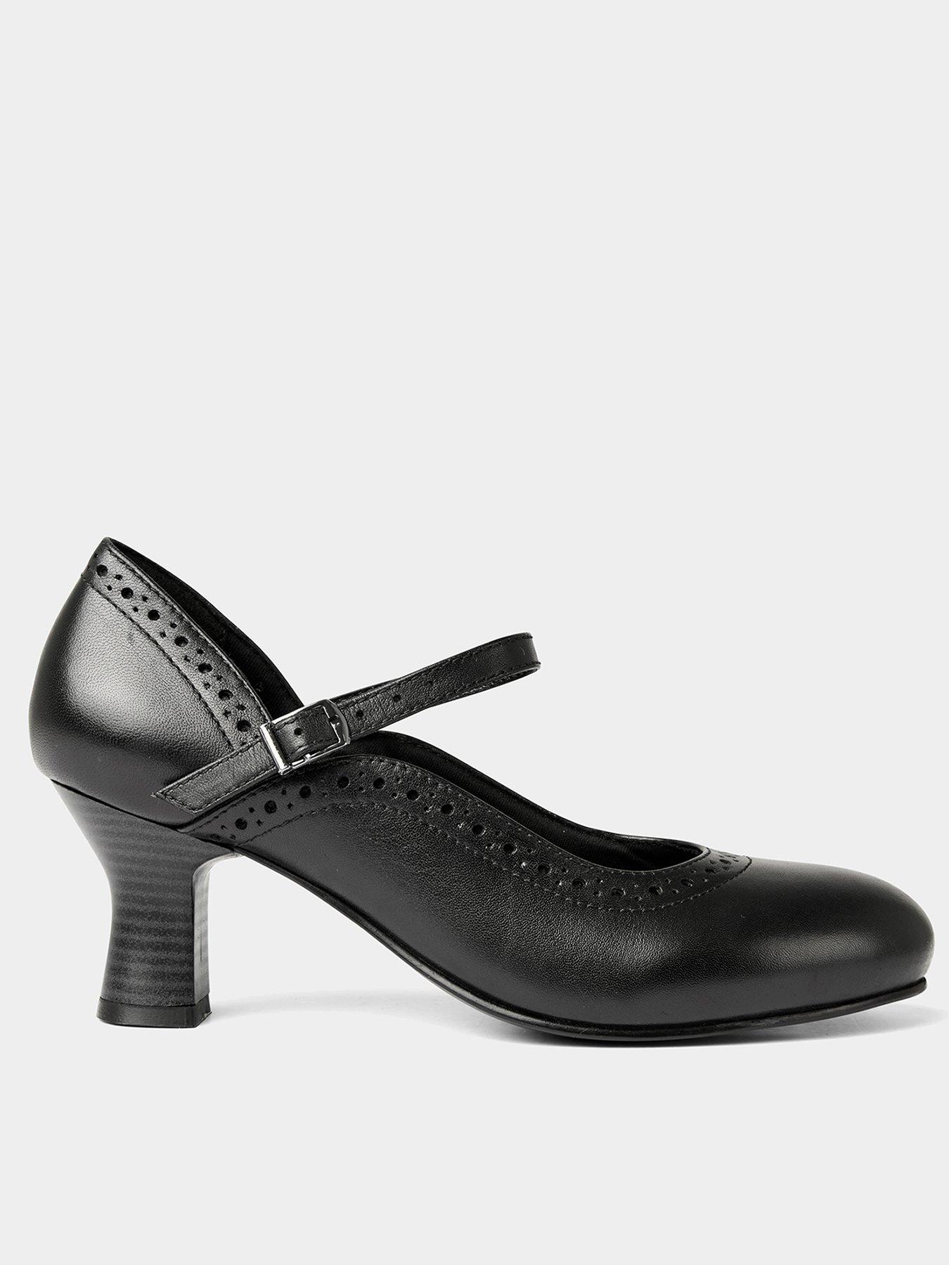 undefined Lilly Leather Mary Janes - Black